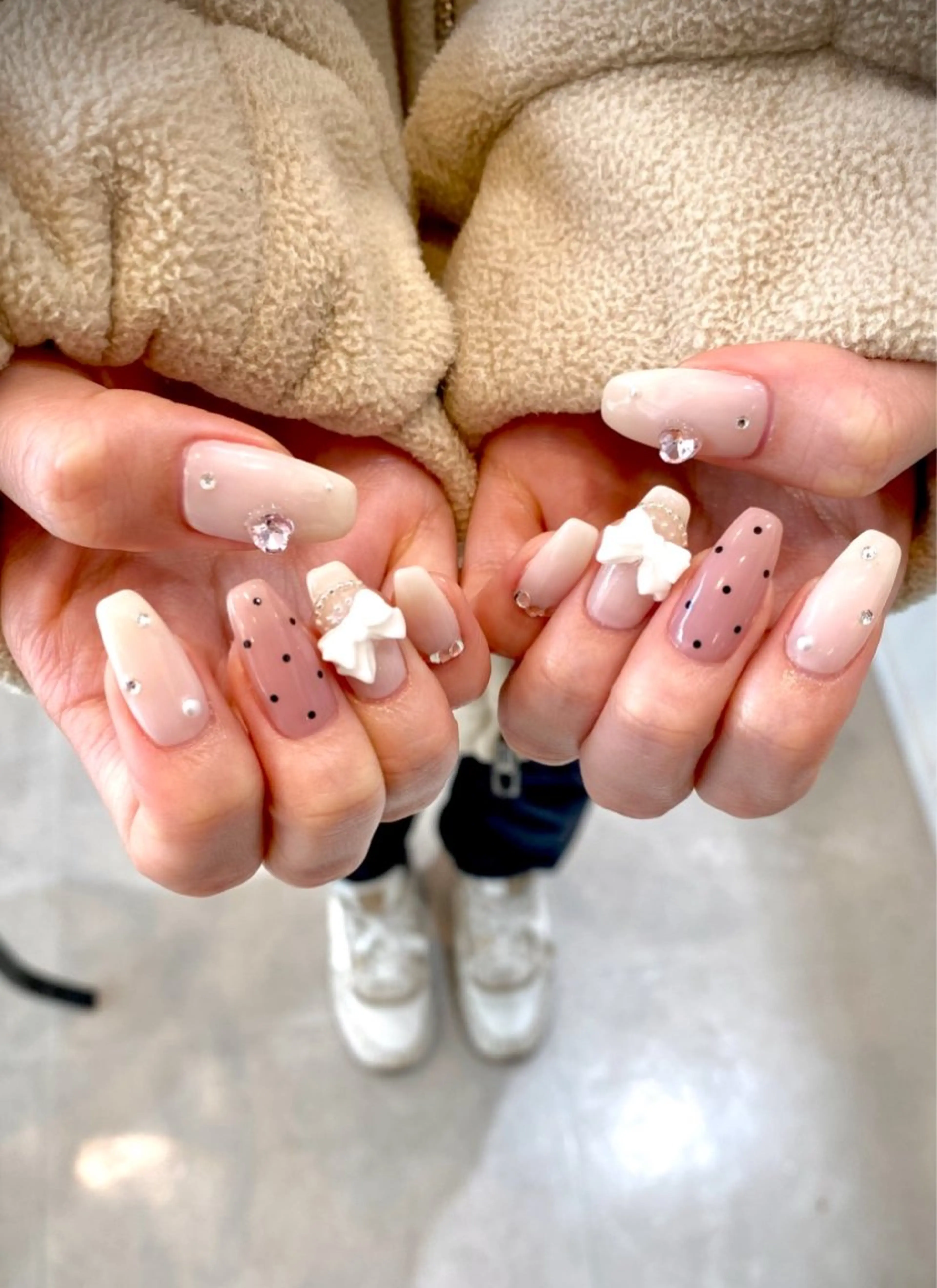 ネイル リボン CAPLUSNAIL manaのネイルデザイン