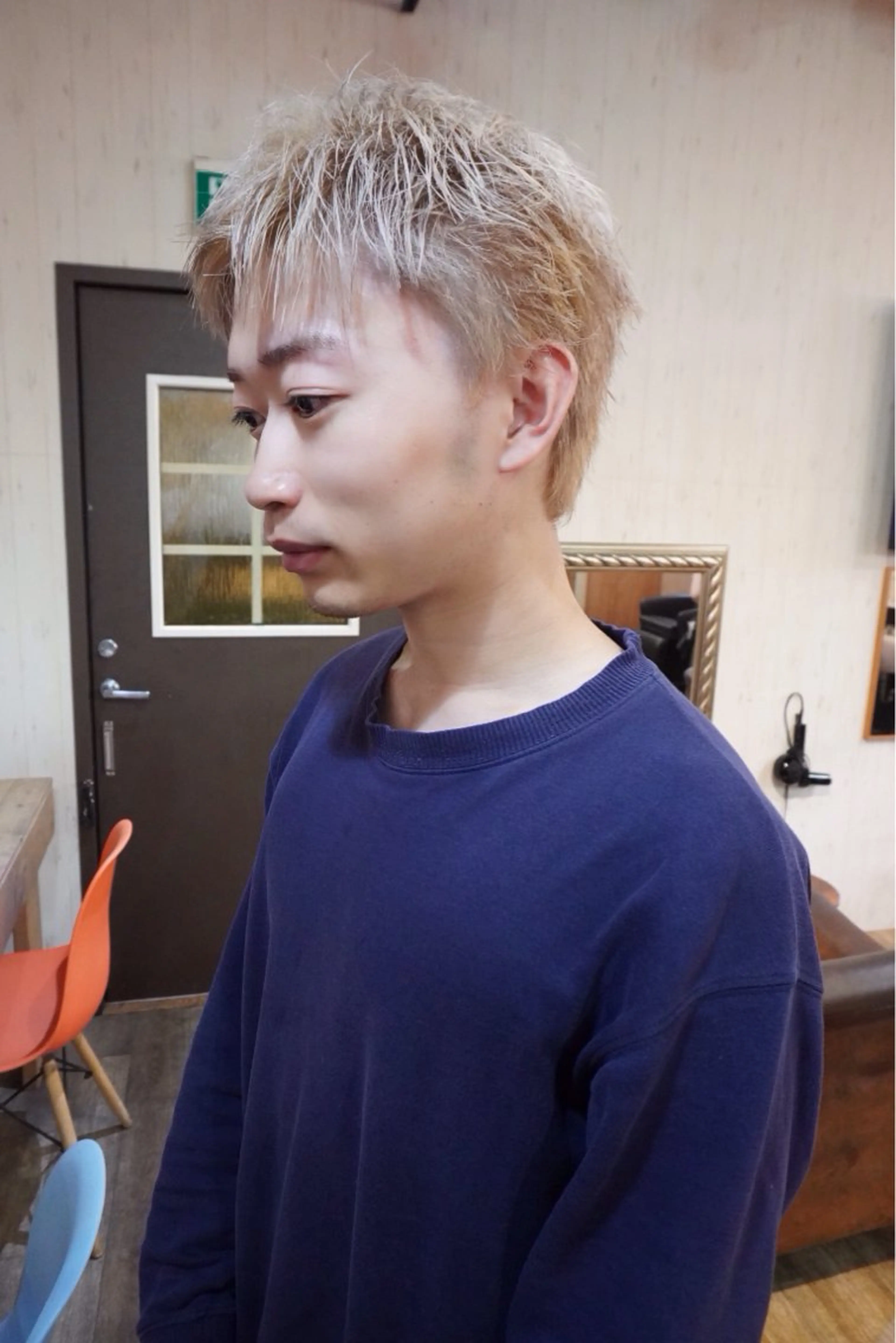 ショート カラー メンズ カット ヘアカラー トリートメント LOM/メンズサロン 狸小路7丁目のヘアスタイル