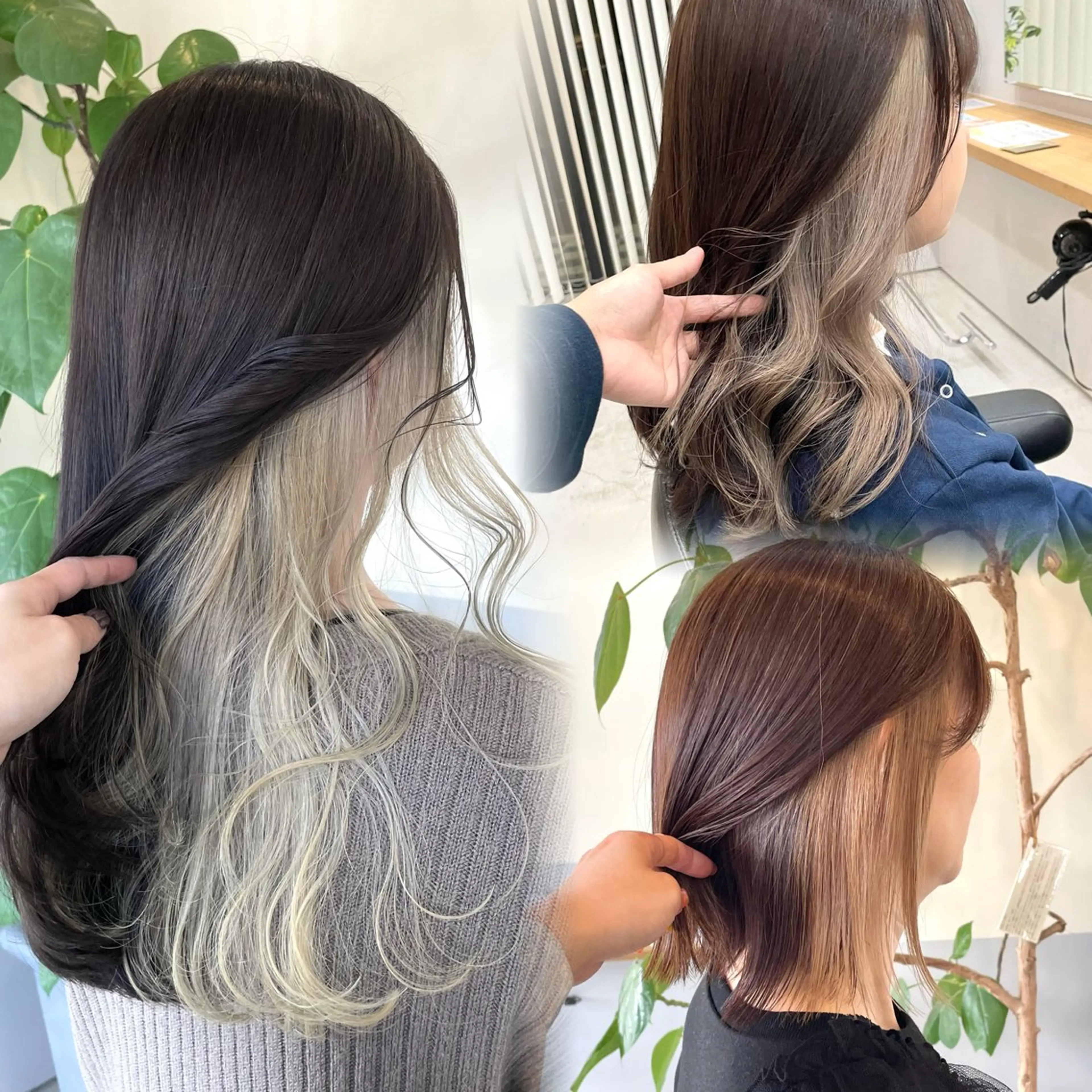 カラー ベージュカラー グレージュ インナーカラー カット ヘアカラー HaKUmaison ノエ／久屋大通 高岳のヘアスタイル
