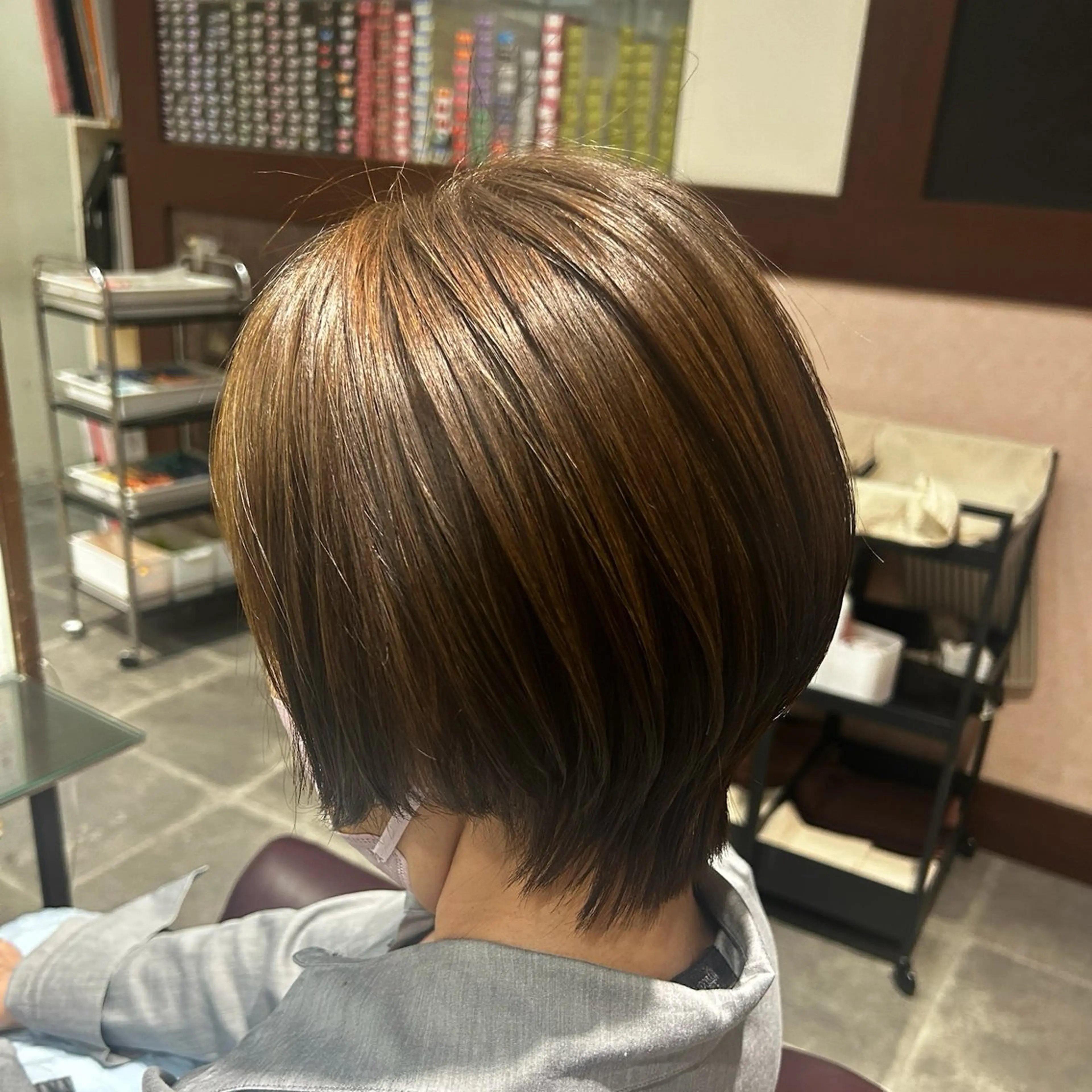 ショート カラー LaBless あべのキューズサロン所属・艶カラー/あいか💜 天王寺阿倍野のヘアスタイル