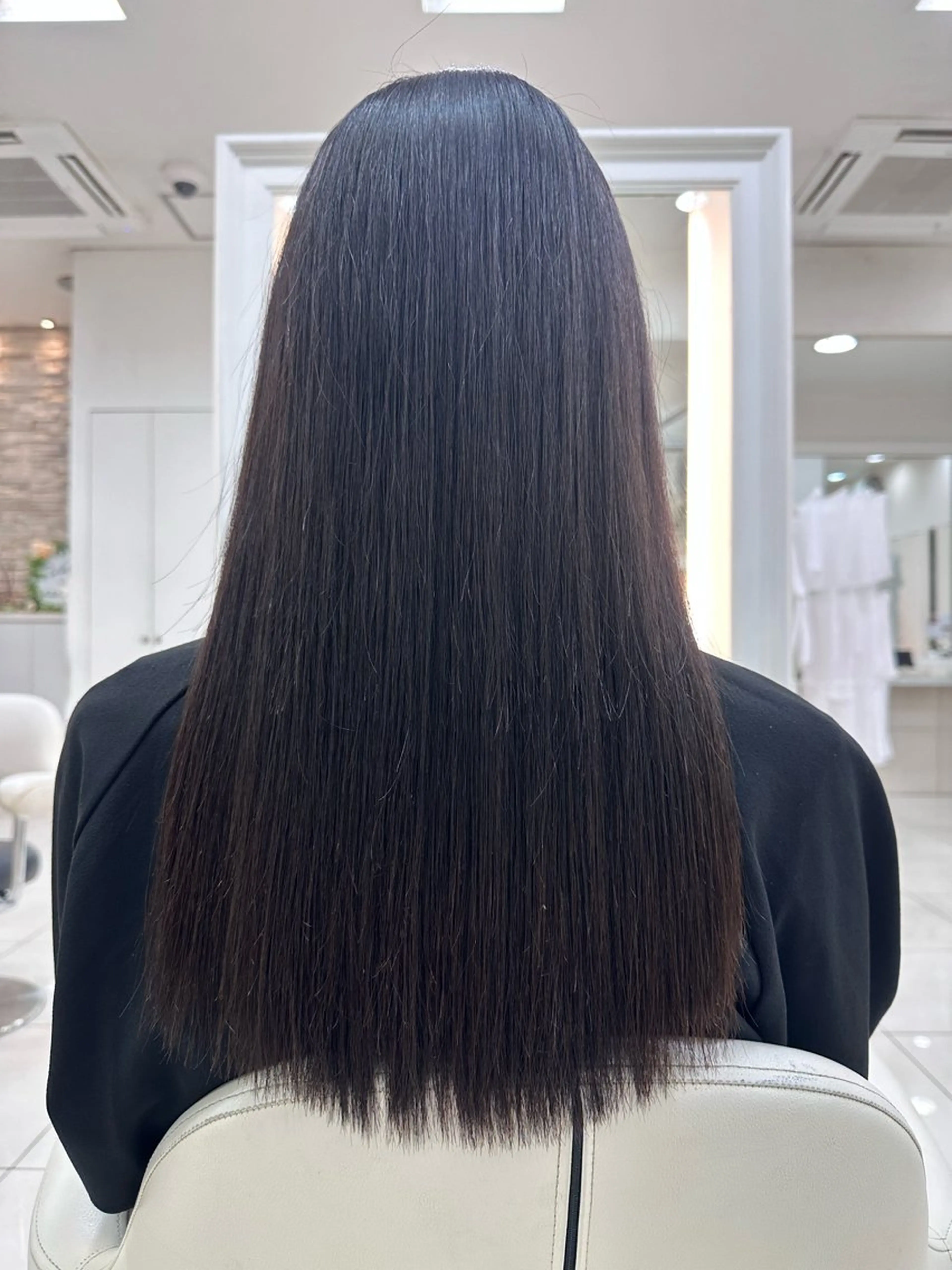ロング パーマ 縮毛矯正 伊佐 愛のヘアスタイル