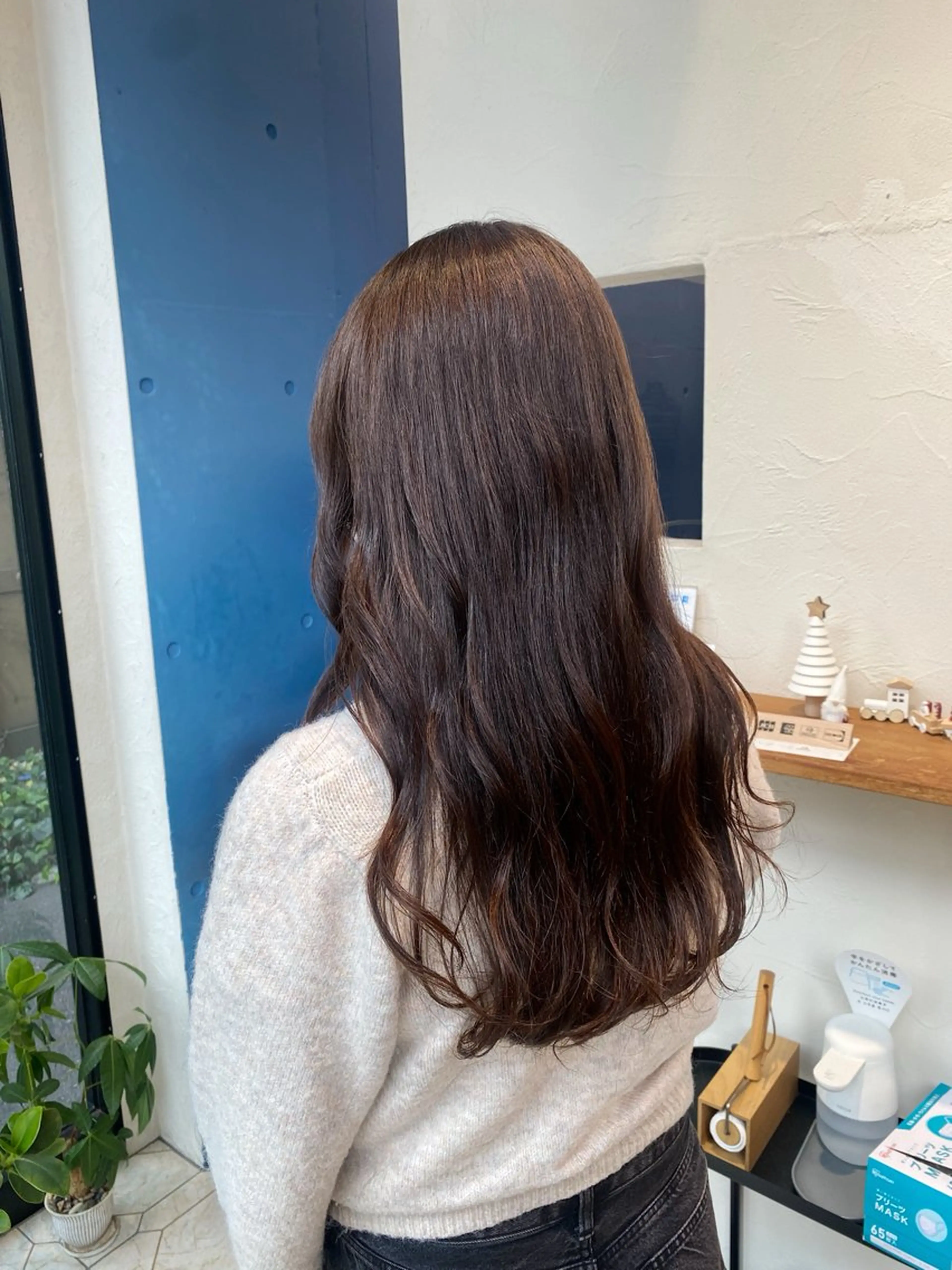 セミロング カラー 艶髪/艶カラー/縮毛 / タキダのヘアスタイル