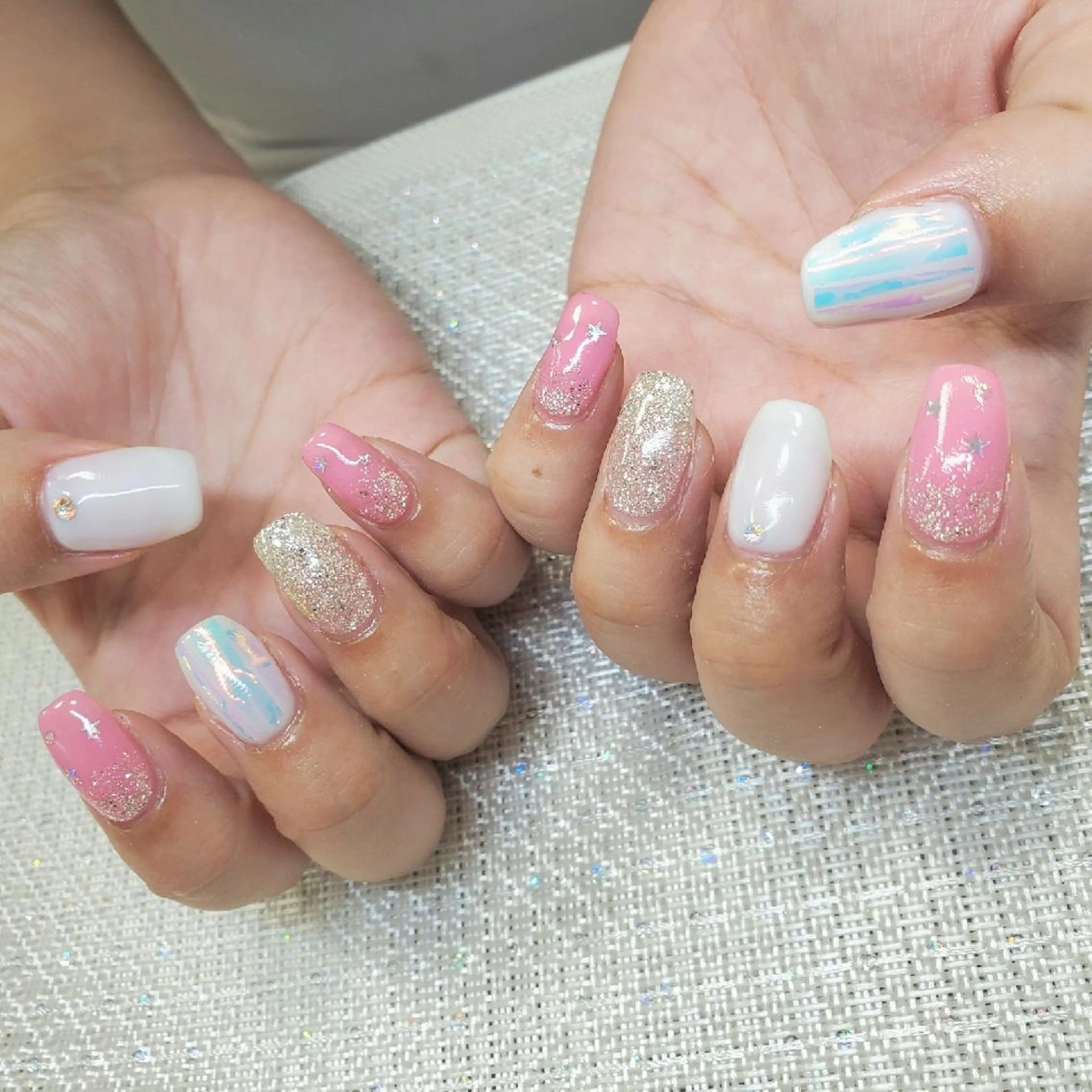 ネイル 氷ネイル・うるうるネイル ハンドネイル bianca 堀なぎさのネイルデザイン