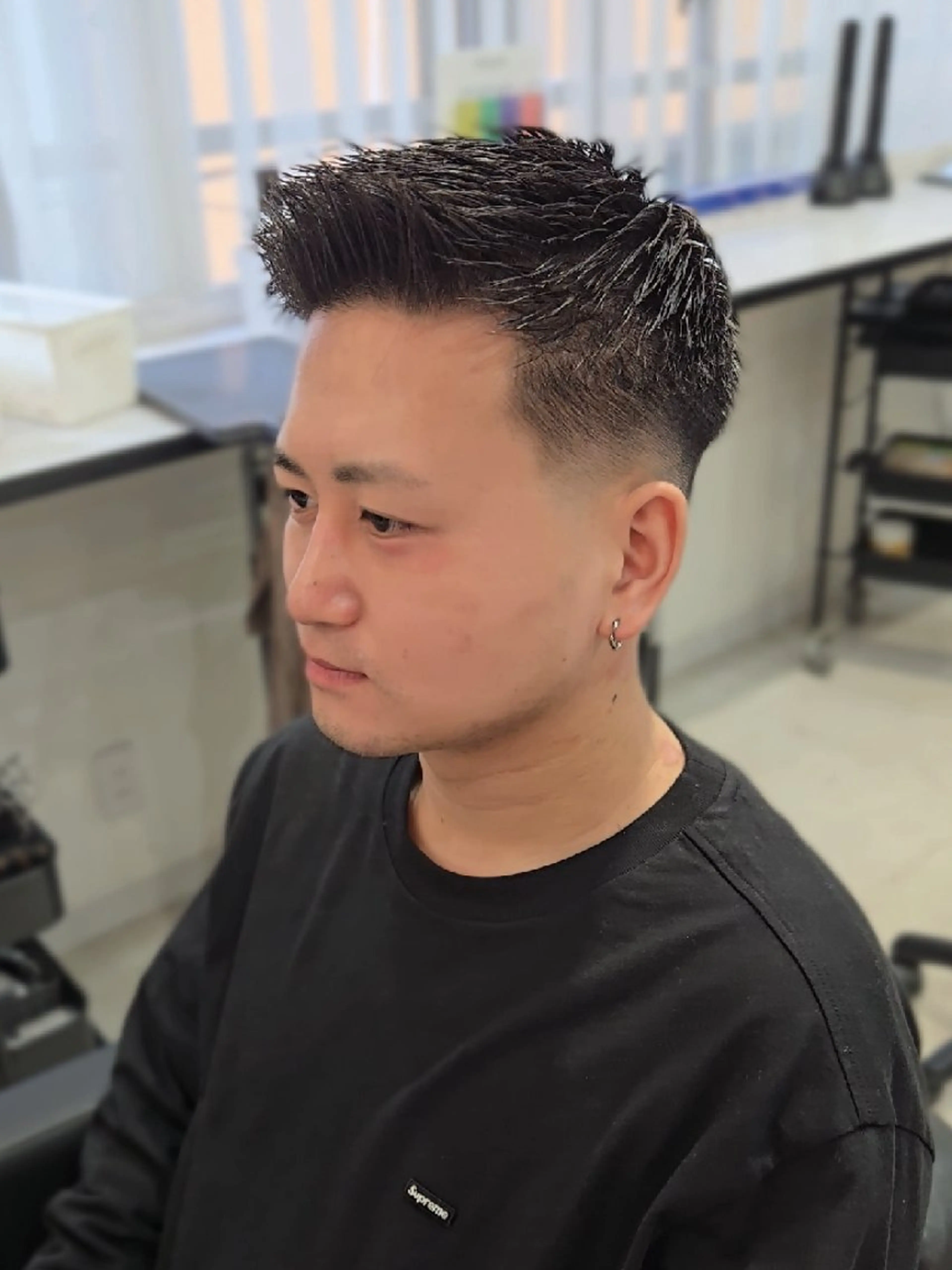 メンズ ショート フェードカット メンズメッシュ スキンフェード カット ヘアセット Lapis 名古屋駅前店所属・LEN名古屋/パーマ メンズ特化美容師のヘアスタイル