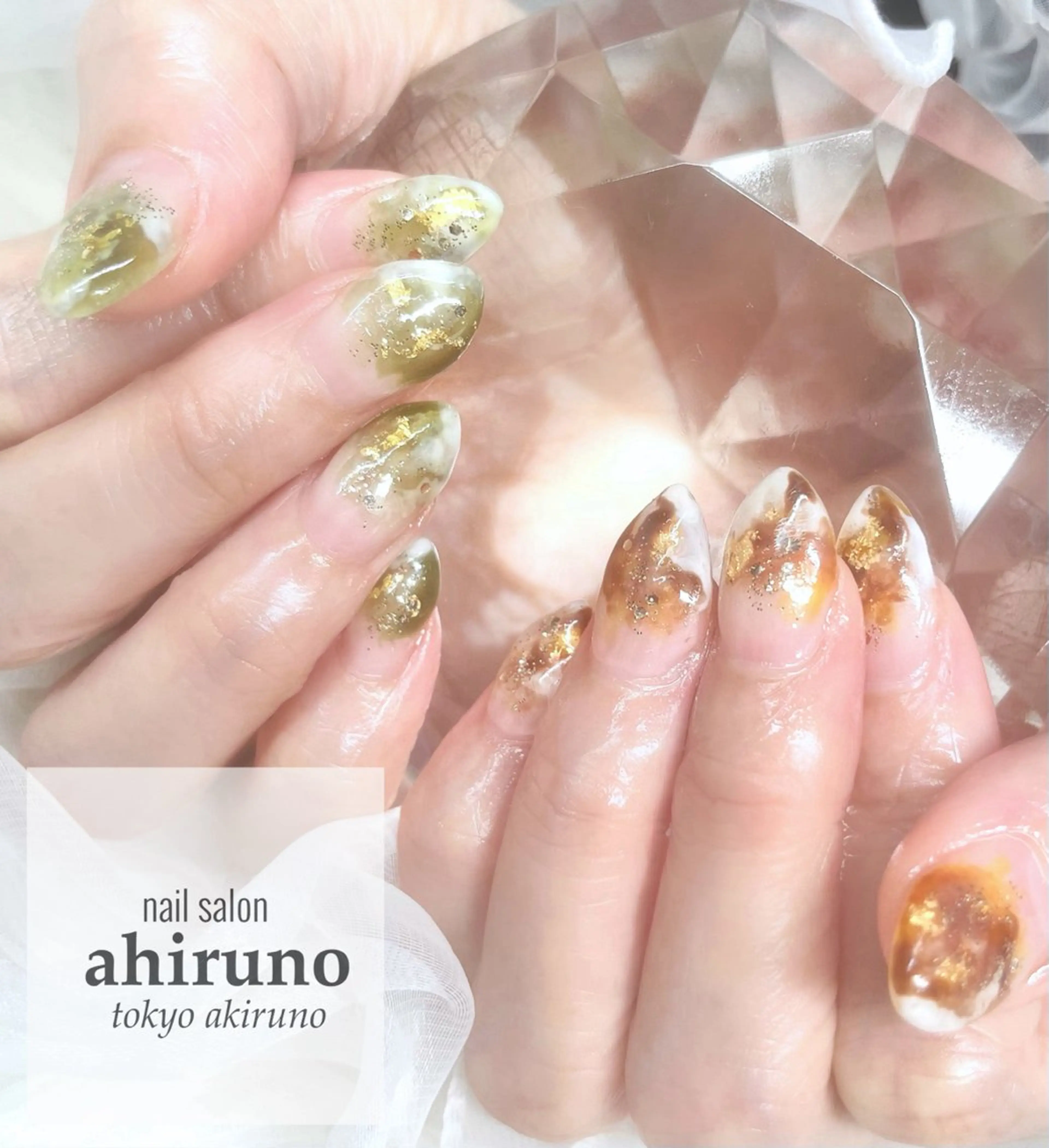 ネイル 長さ出し ラメ(グリッター) スカルプネイル ハンドネイル ａｈｉｒｕｎｏ ✿ ｙｕiのネイルデザイン