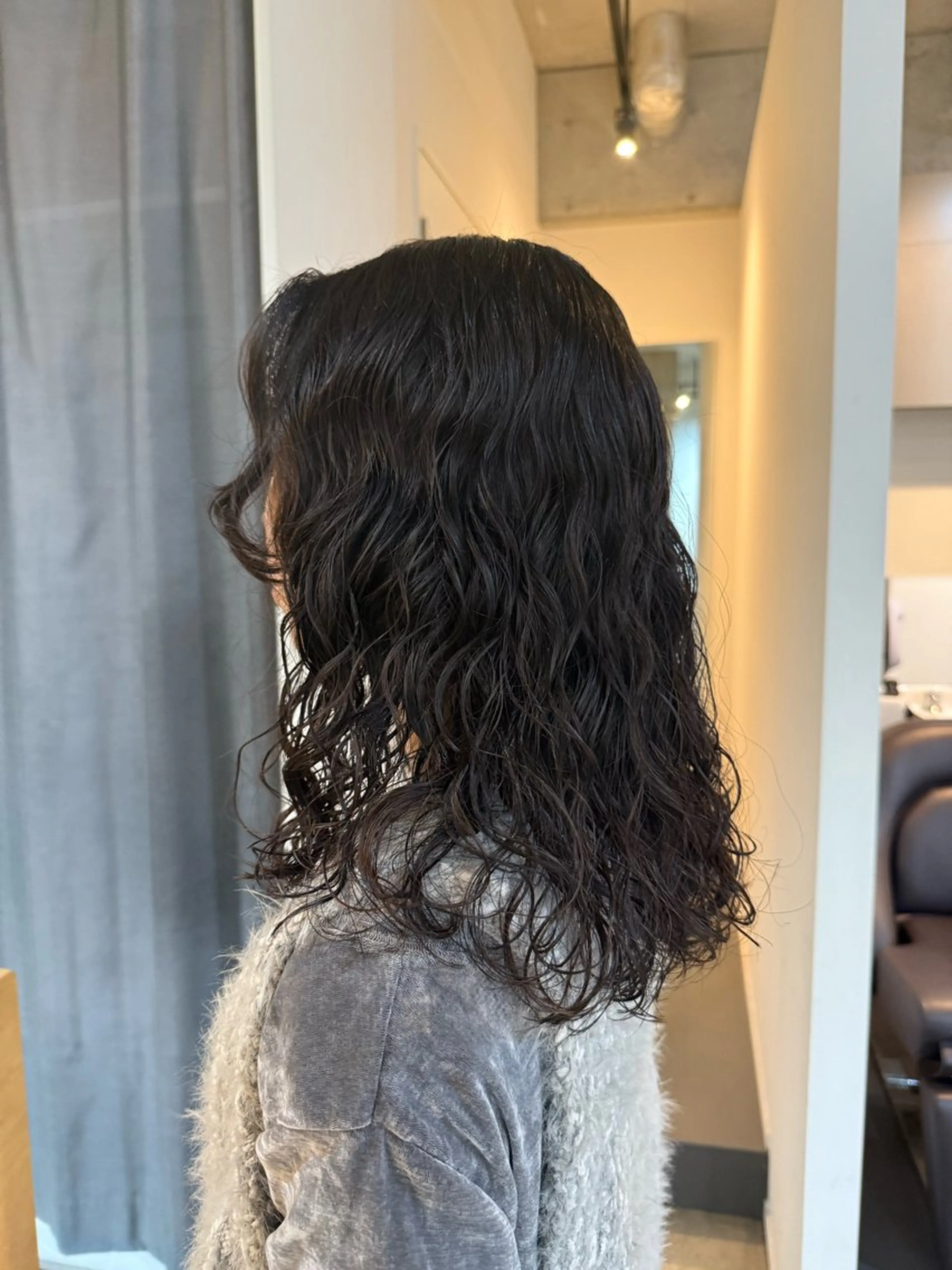 セミロング カット パーマ トリートメント デジタルパーマ/ 艶カラー/神野楓のヘアスタイル