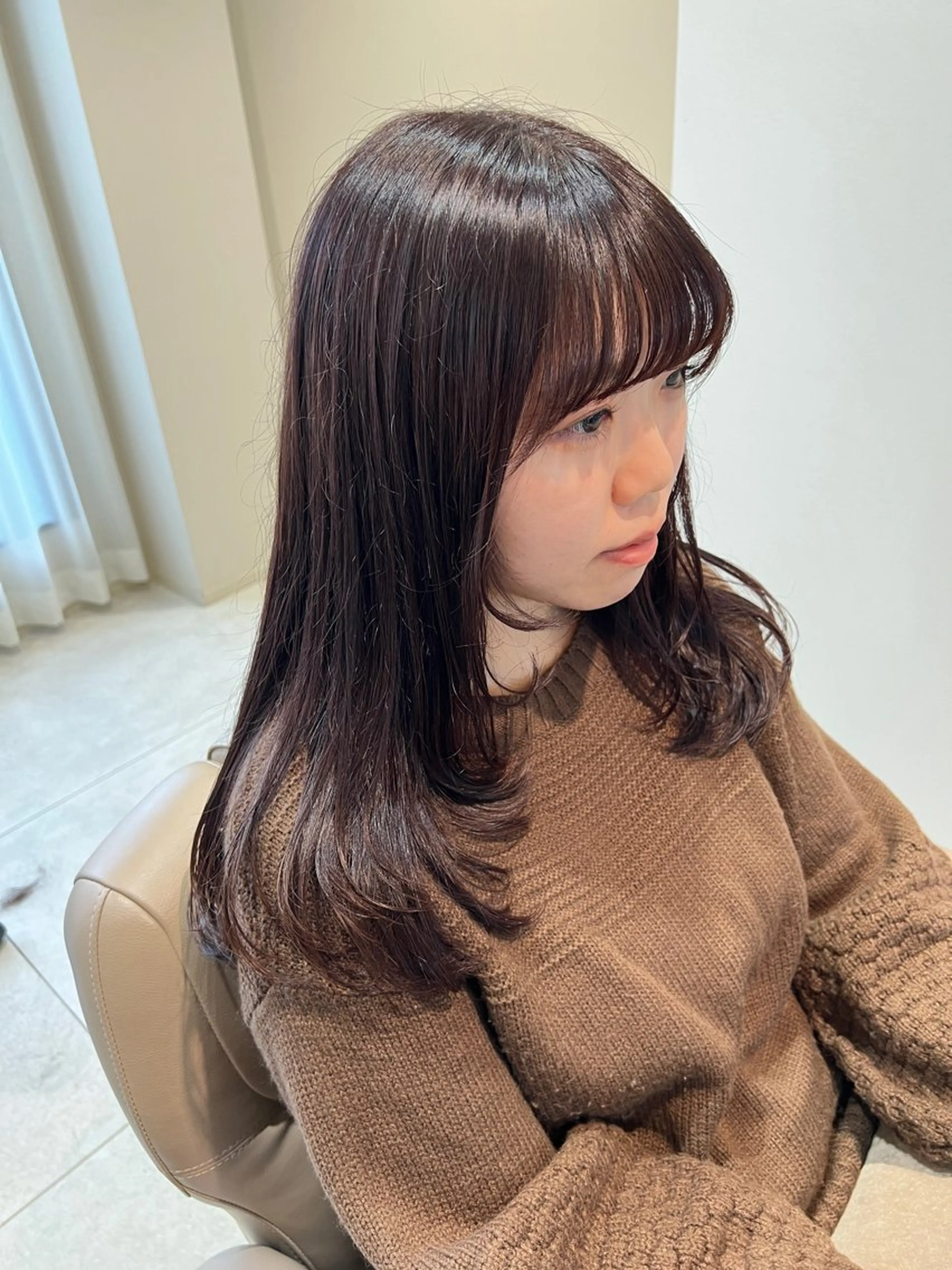 ロング カラー ブラウンカラー レイヤーカット ノイシキ サキのヘアスタイル