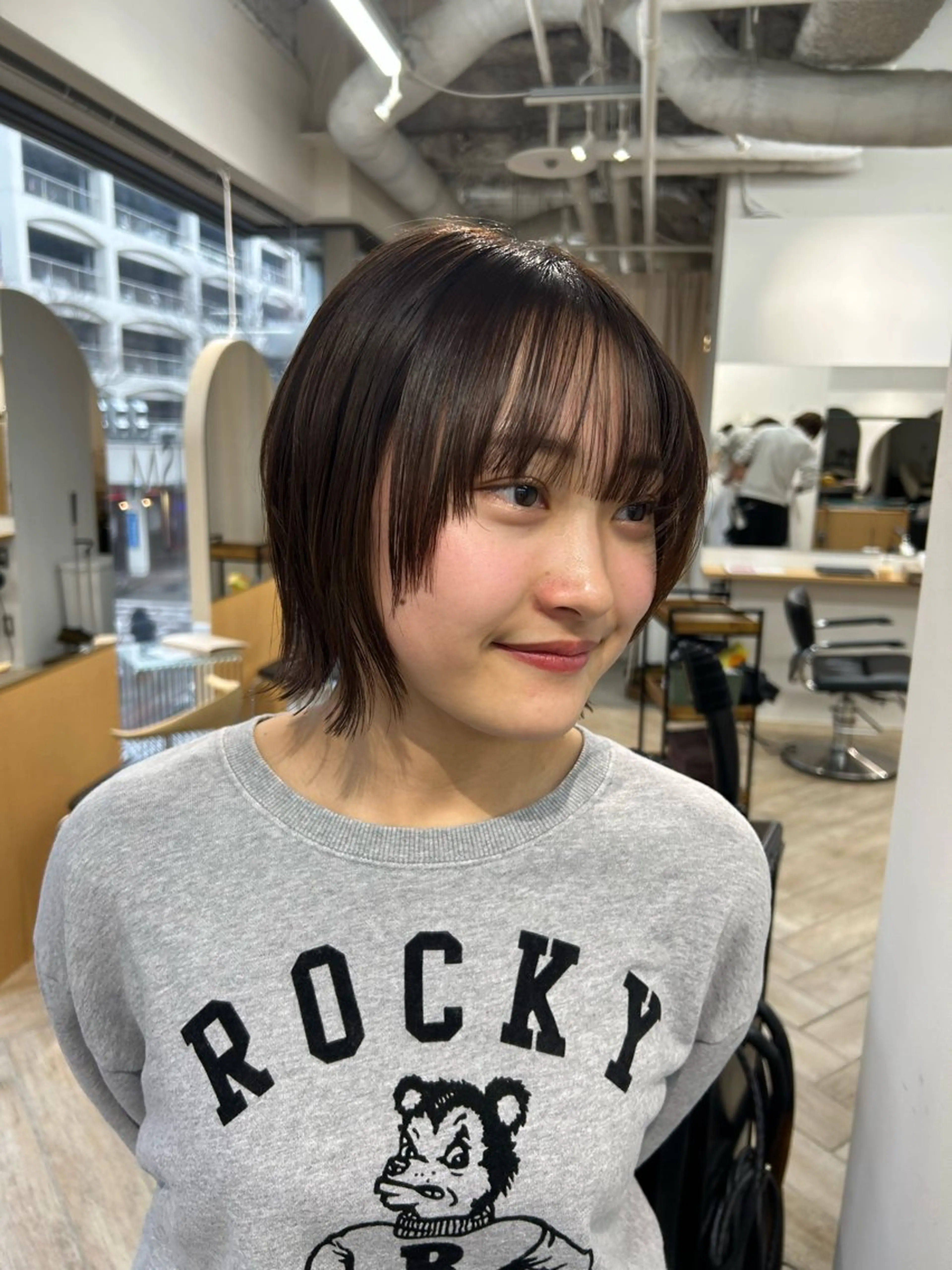 ミディアム ボブレイヤー ボブ レイヤーカット カットモデル募集/ 万代/関谷　朋実のヘアスタイル