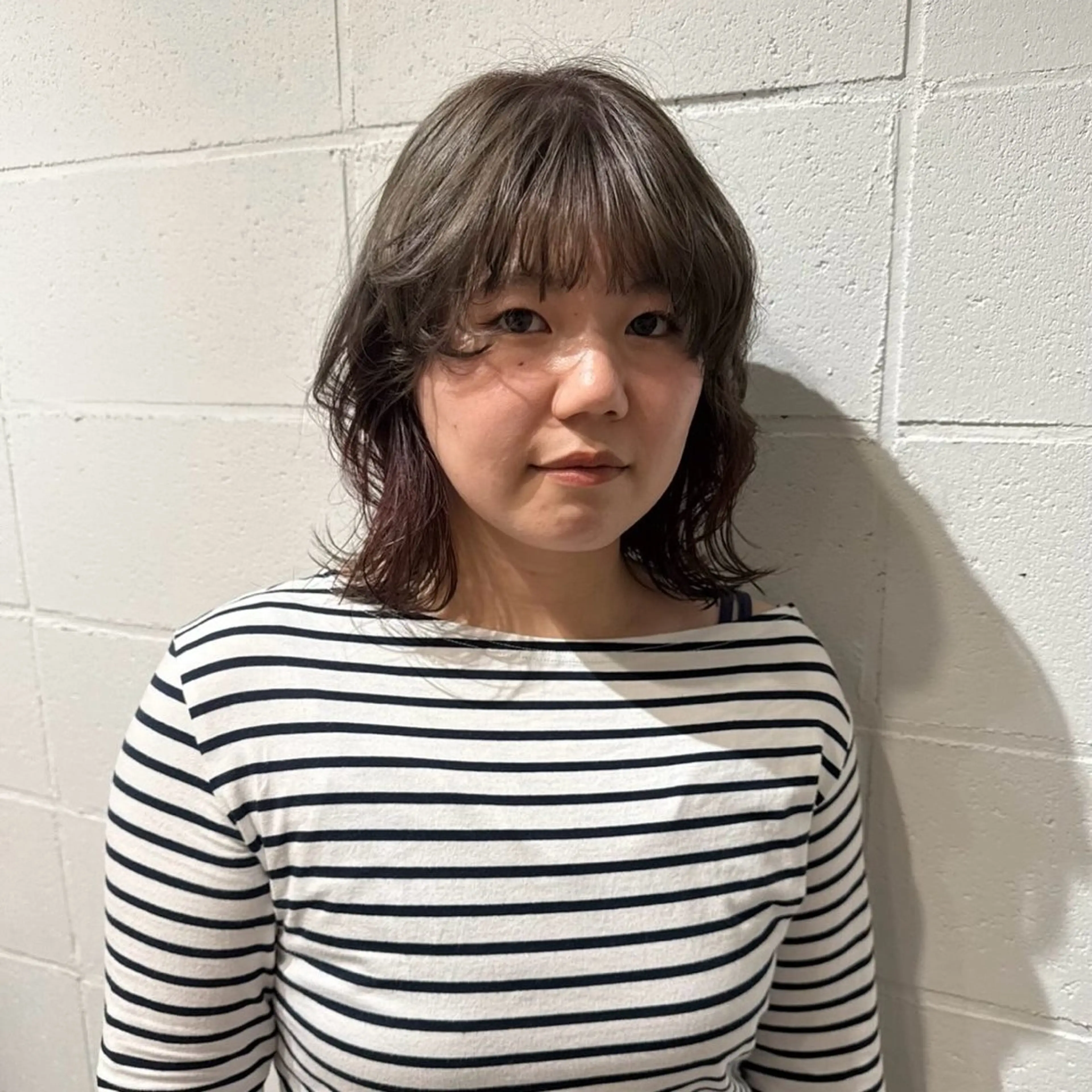 ミディアム カラー ブリーチ ピンクカラー 木村 咲良のヘアスタイル