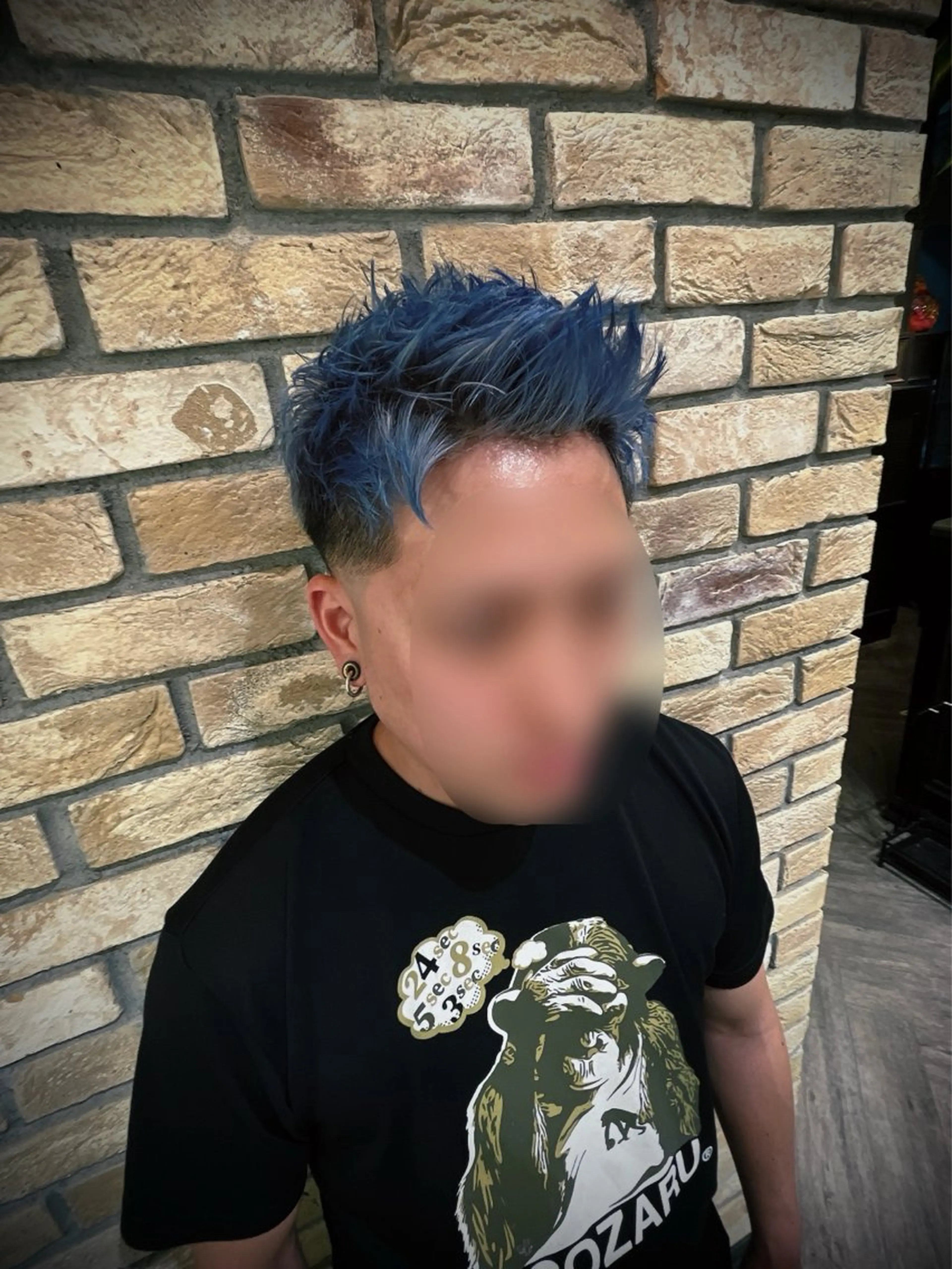 ショート カラー メンズ フェードカット メンズハイトーン ハイトーンカラー カット ヘアカラー Monan渋谷 YUUKIのヘアスタイル