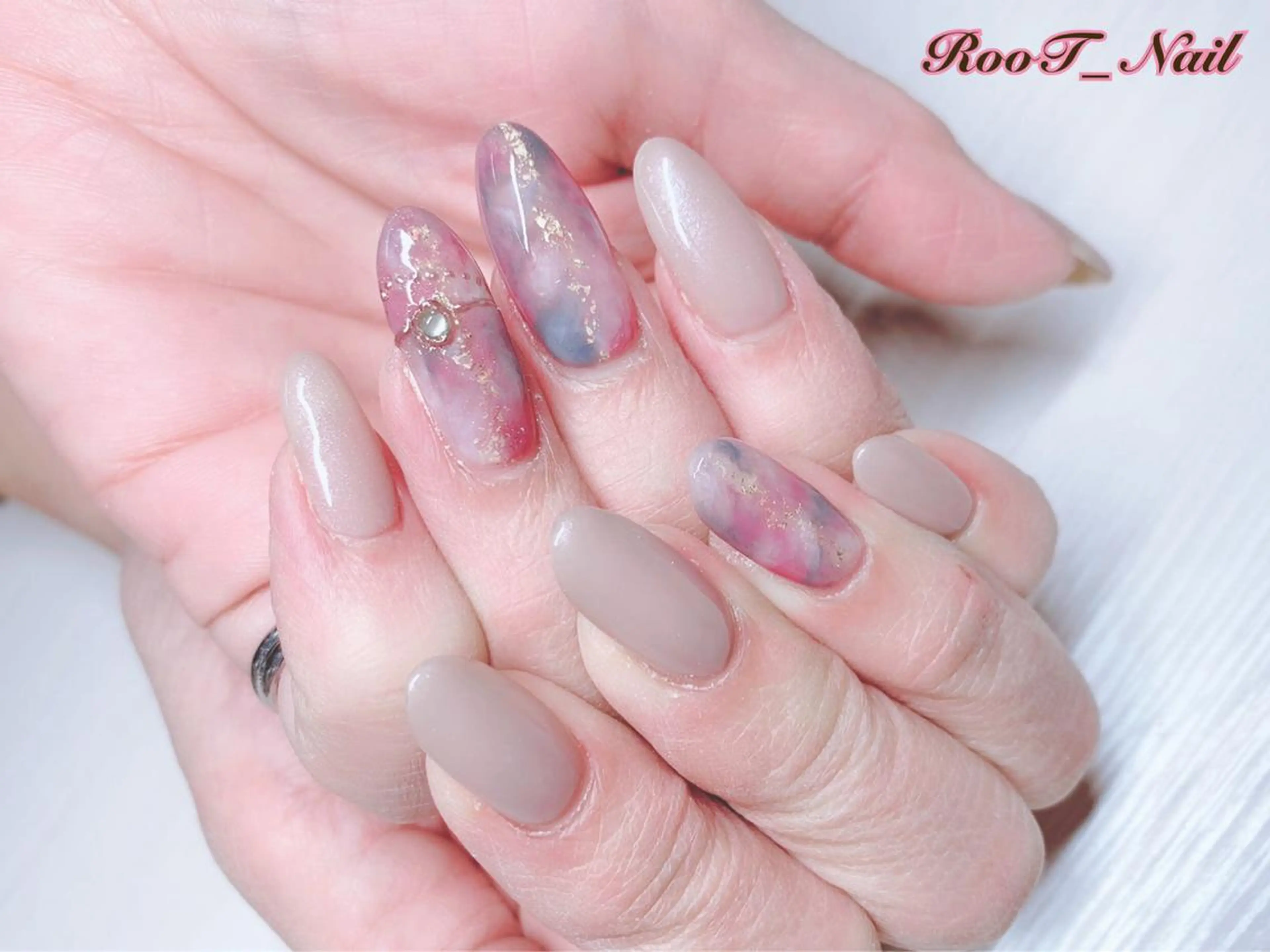 メンズ ネイル ニュアンスネイル シンプルネイル ハンドネイル RooT Nailのネイルデザイン