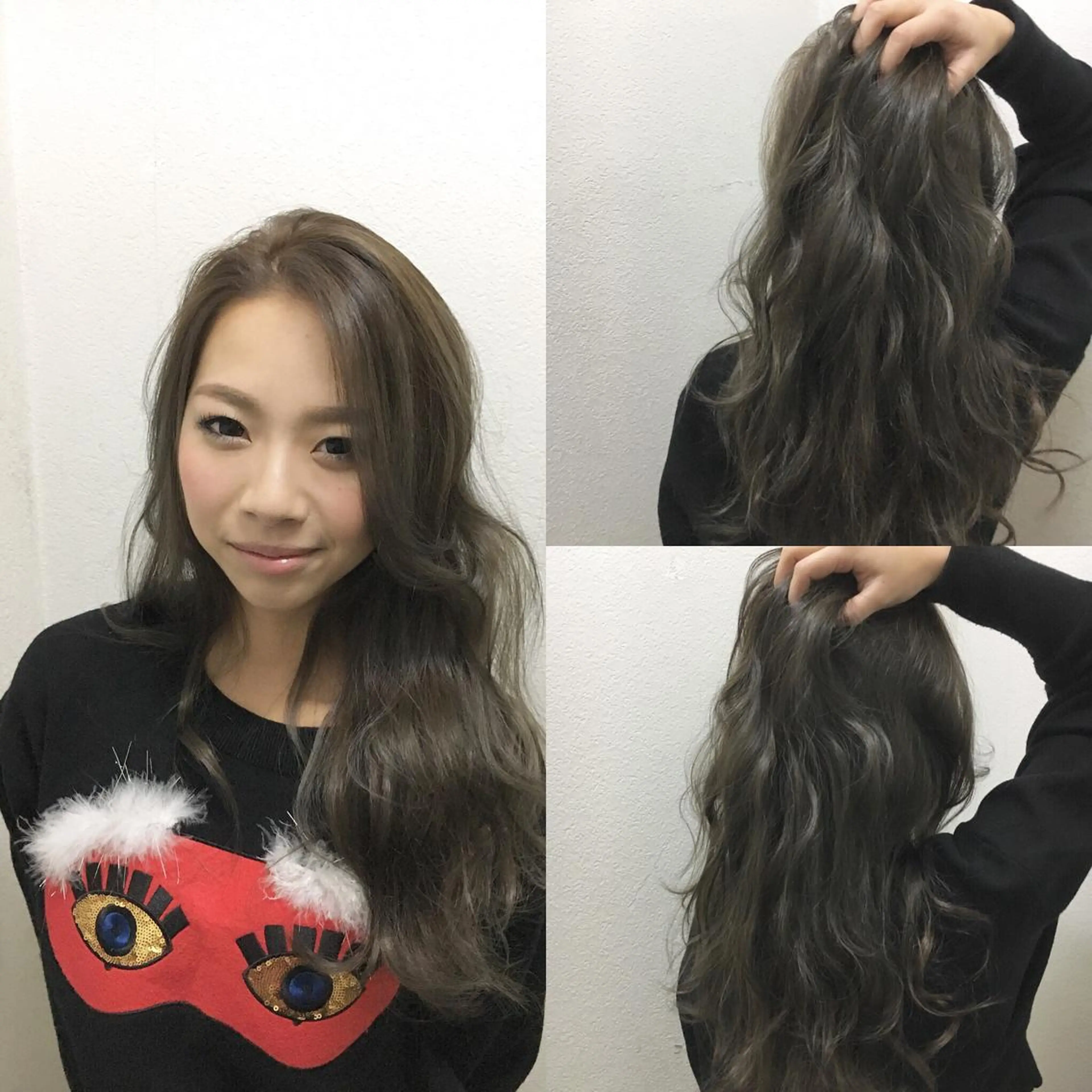 ミディアム カラー アディクシーカラー アッシュ ブリーチ ハイライトカラー ハイライト JIL BLAN 京都のヘアスタイル