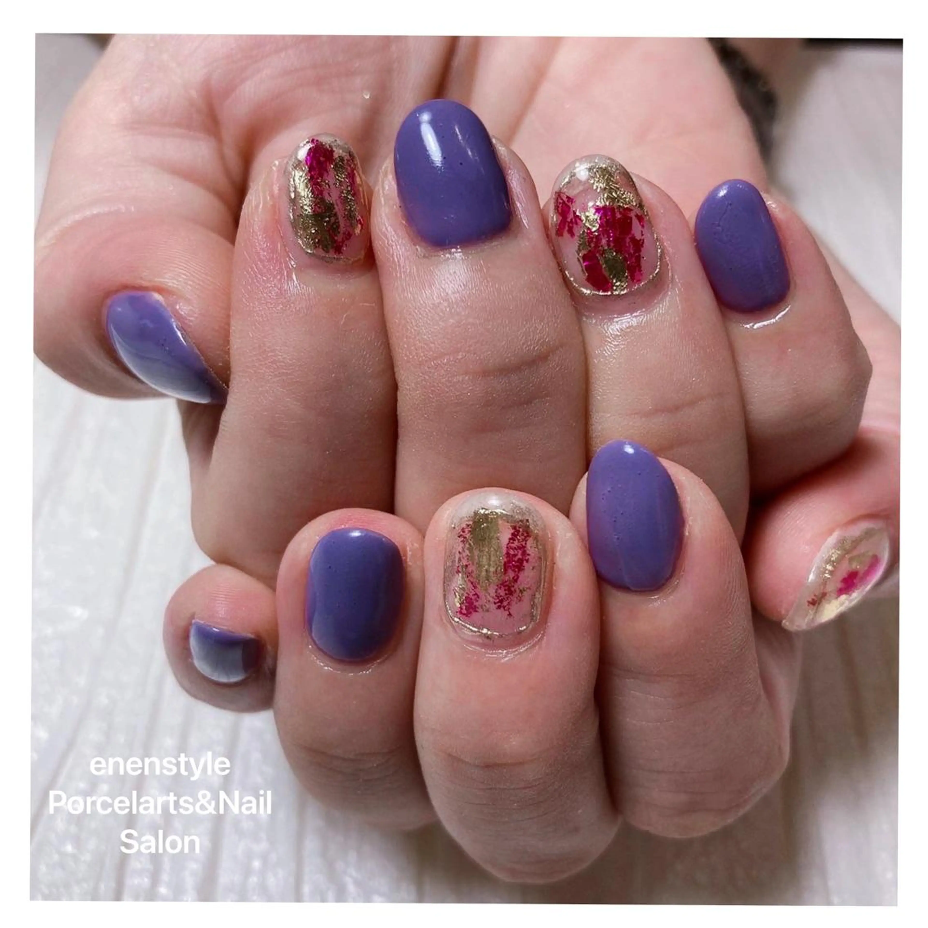 ミディアム ネイル ハンドネイル 👑enen style👑のネイルデザイン