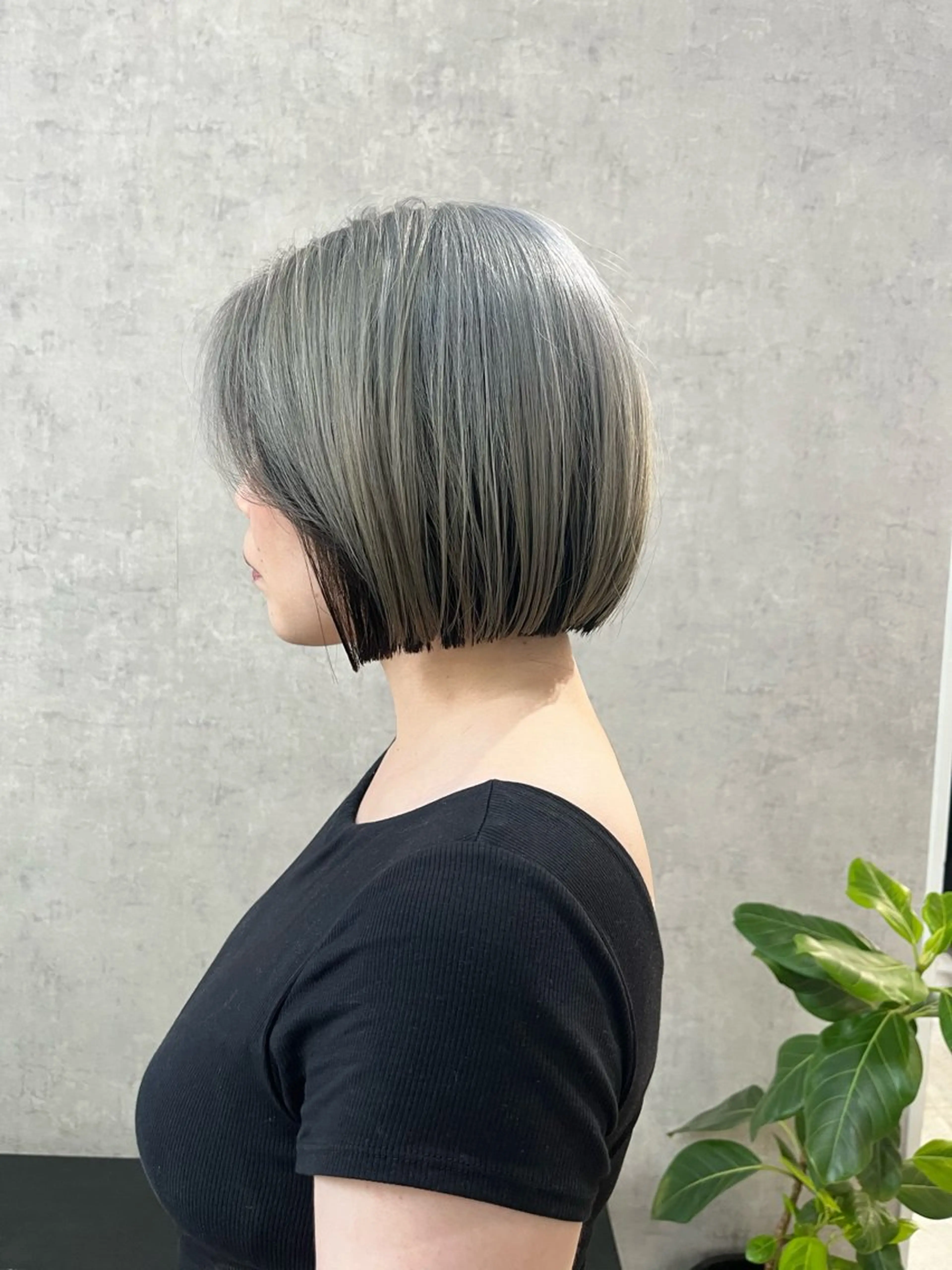 ショート カット ヘアカラー トリートメント ボブ×縮毛矯正 ryotaのヘアスタイル