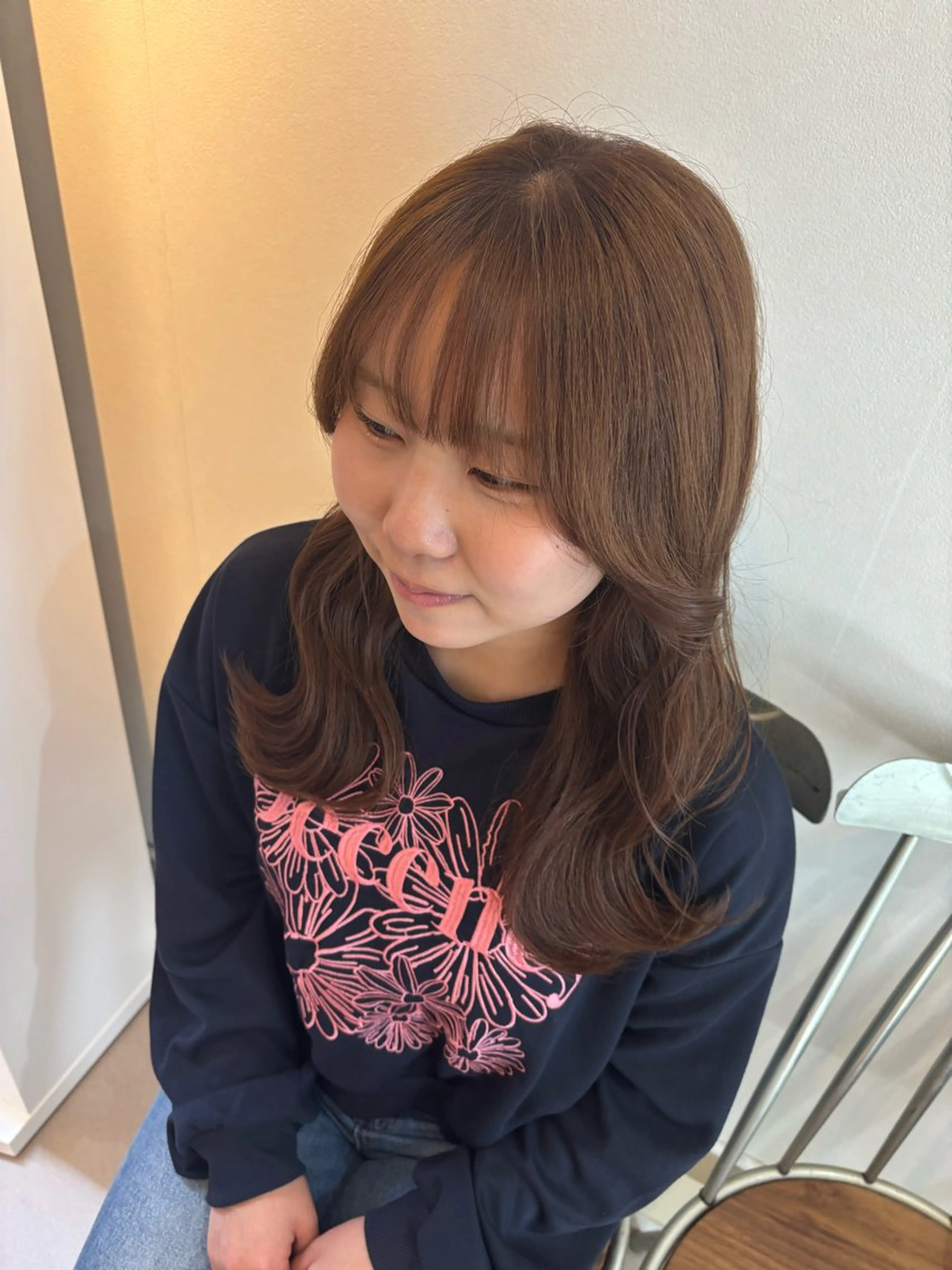 ロング カラー ブラウンカラー マロンブラウン カット ヘアカラー トリートメント Aujua認定サロン /Rena/CIELのヘアスタイル