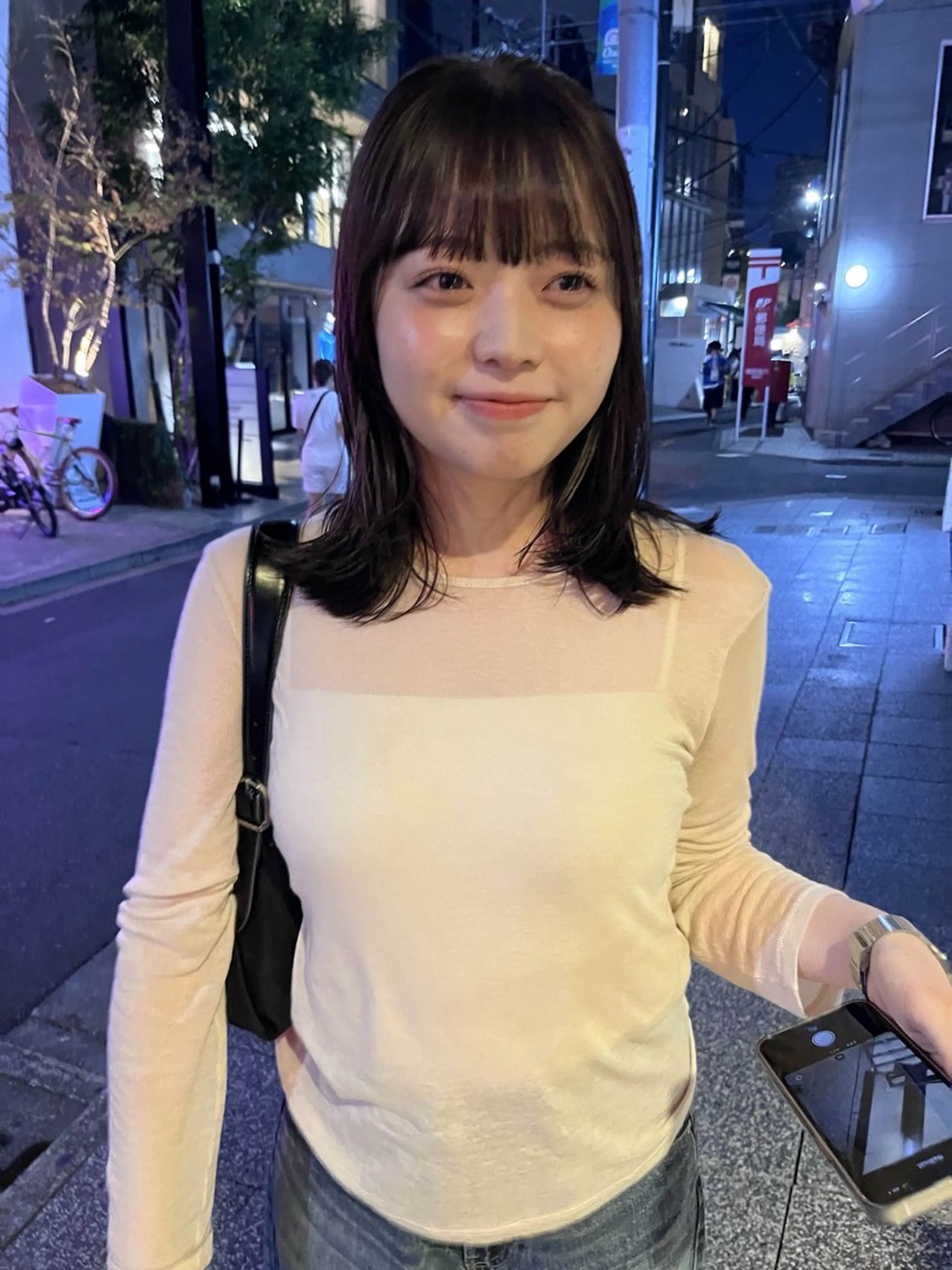 ミディアム カラー カット ヘアカラー トリートメント スッと馴染むヘア /ヨシダトモキのヘアスタイル