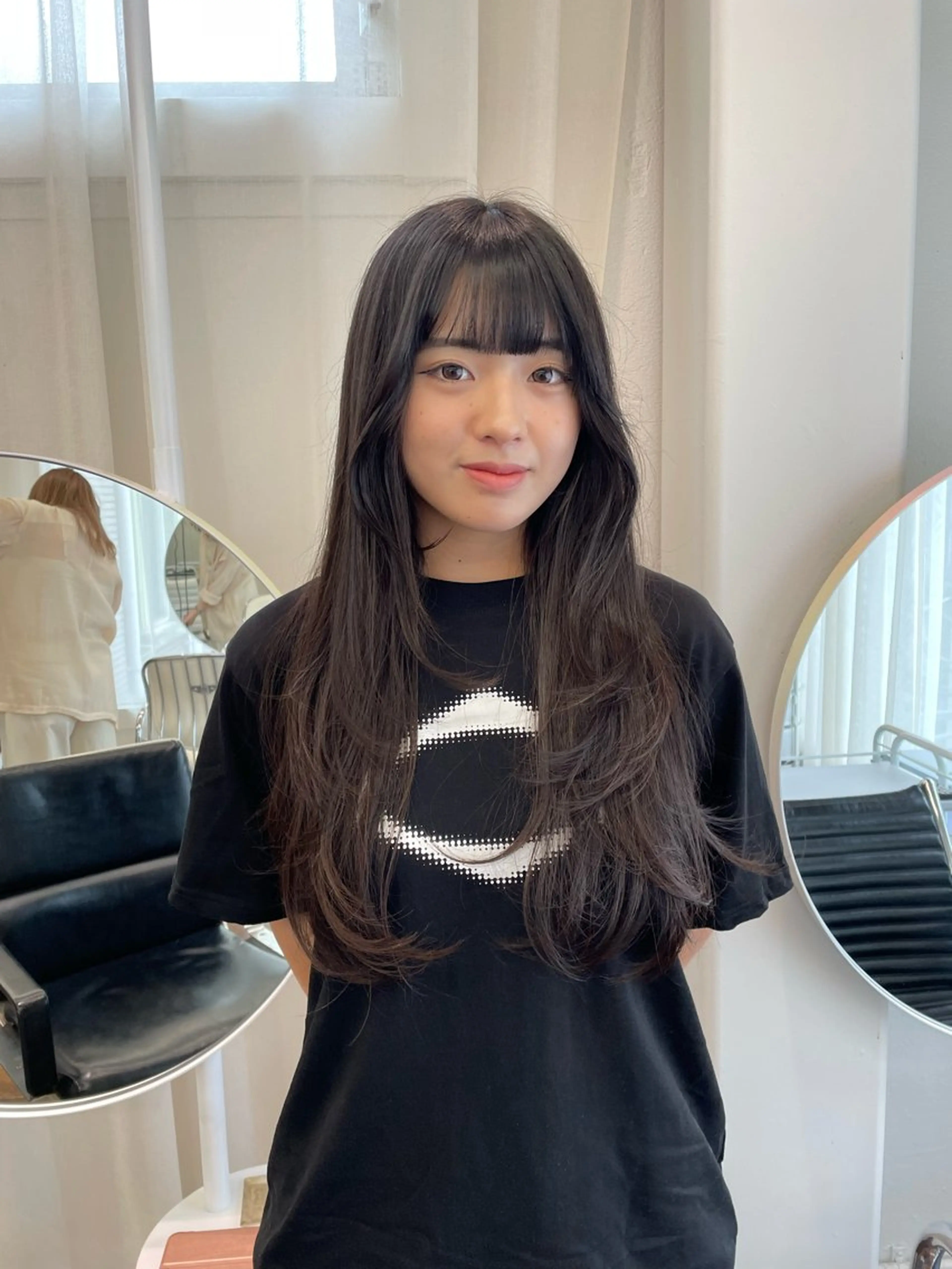 ロング カラー レイヤーカット カット ヘアカラー トリートメント レイヤーカット🎀 kanaのヘアスタイル