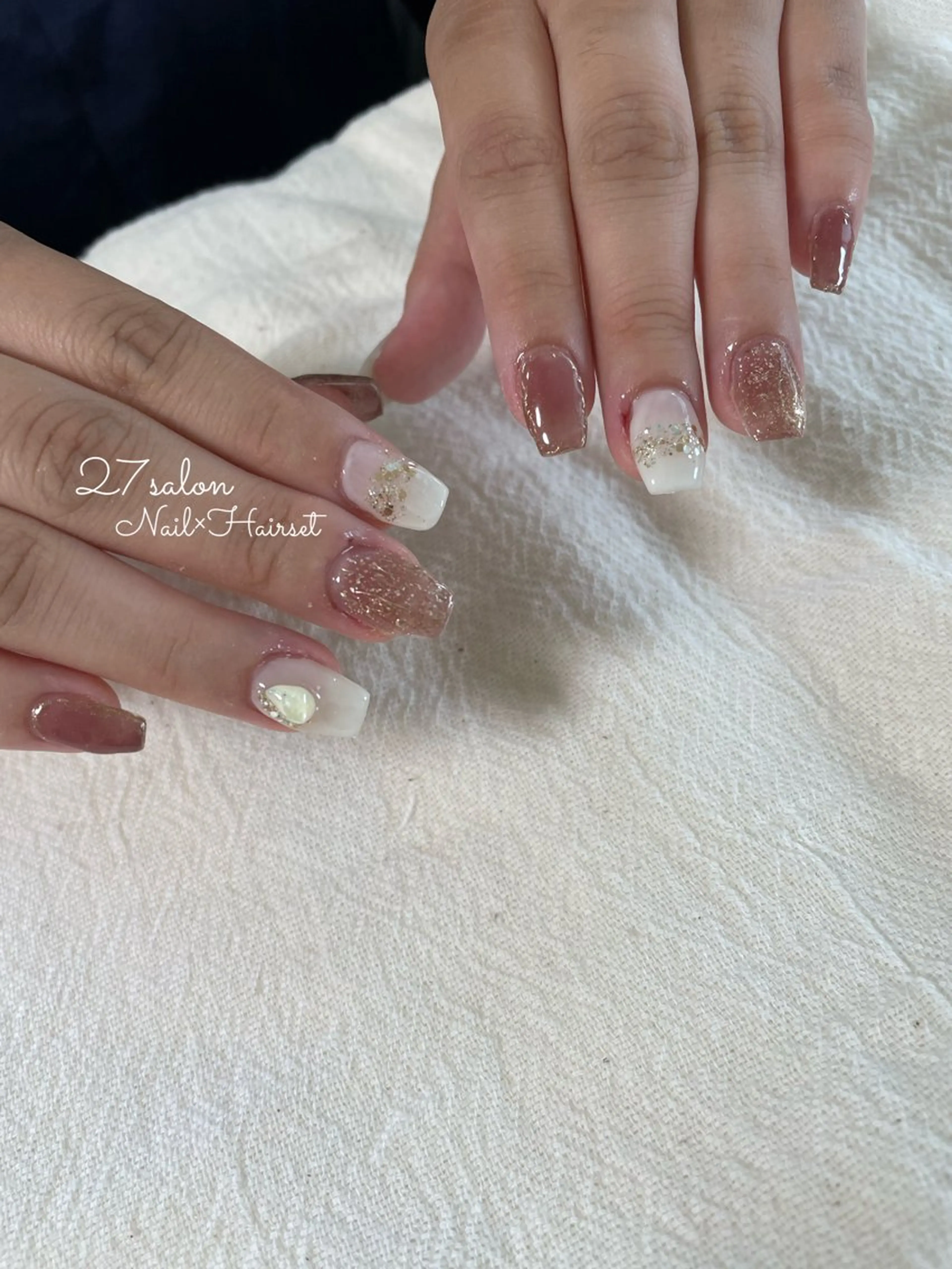 ネイル ニュアンスネイル 赤色 27salon yuinaのネイルデザイン