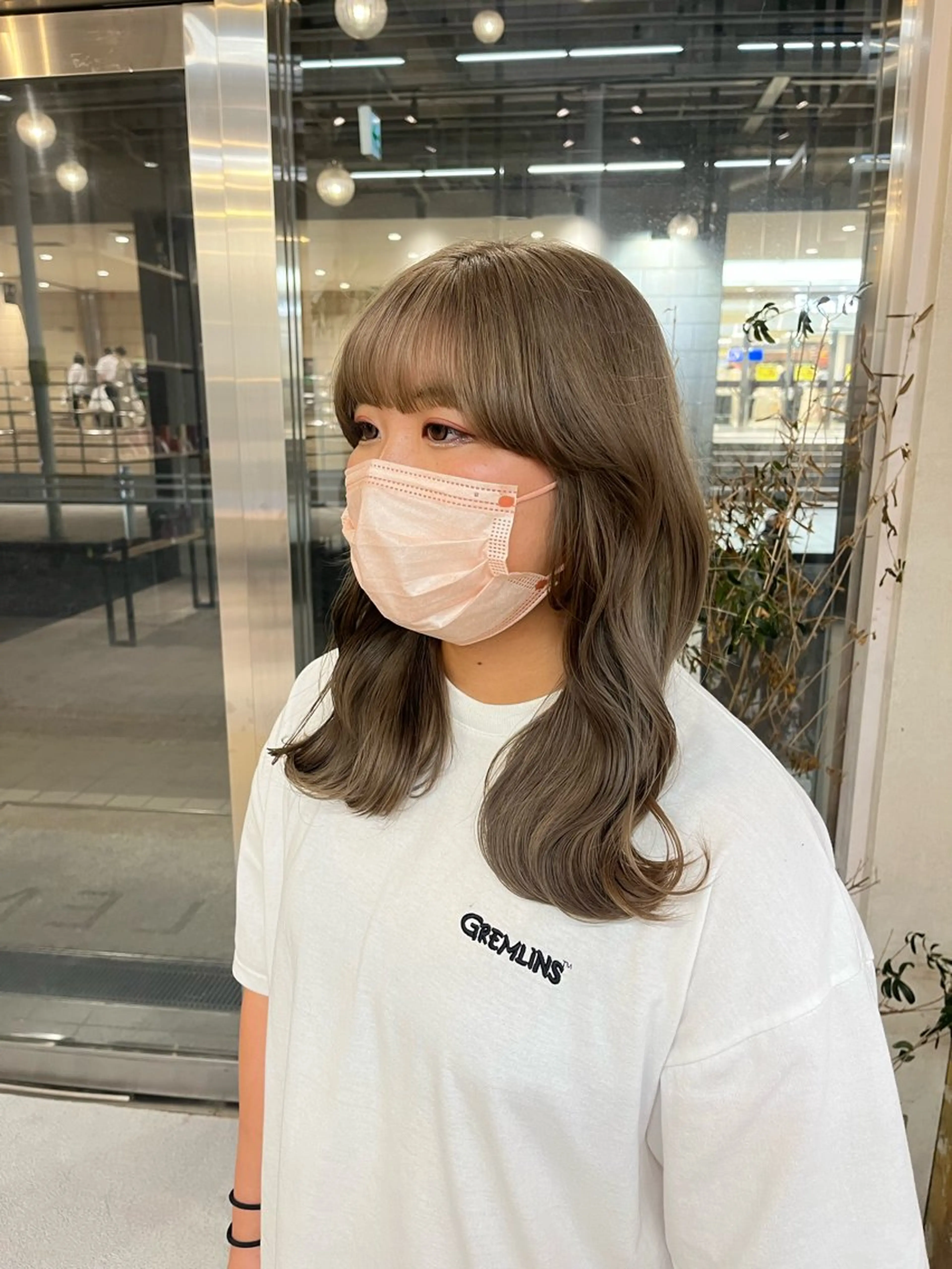 カラー ニュアンスパーマ 曲がる縮毛矯正　爲石のヘアスタイル