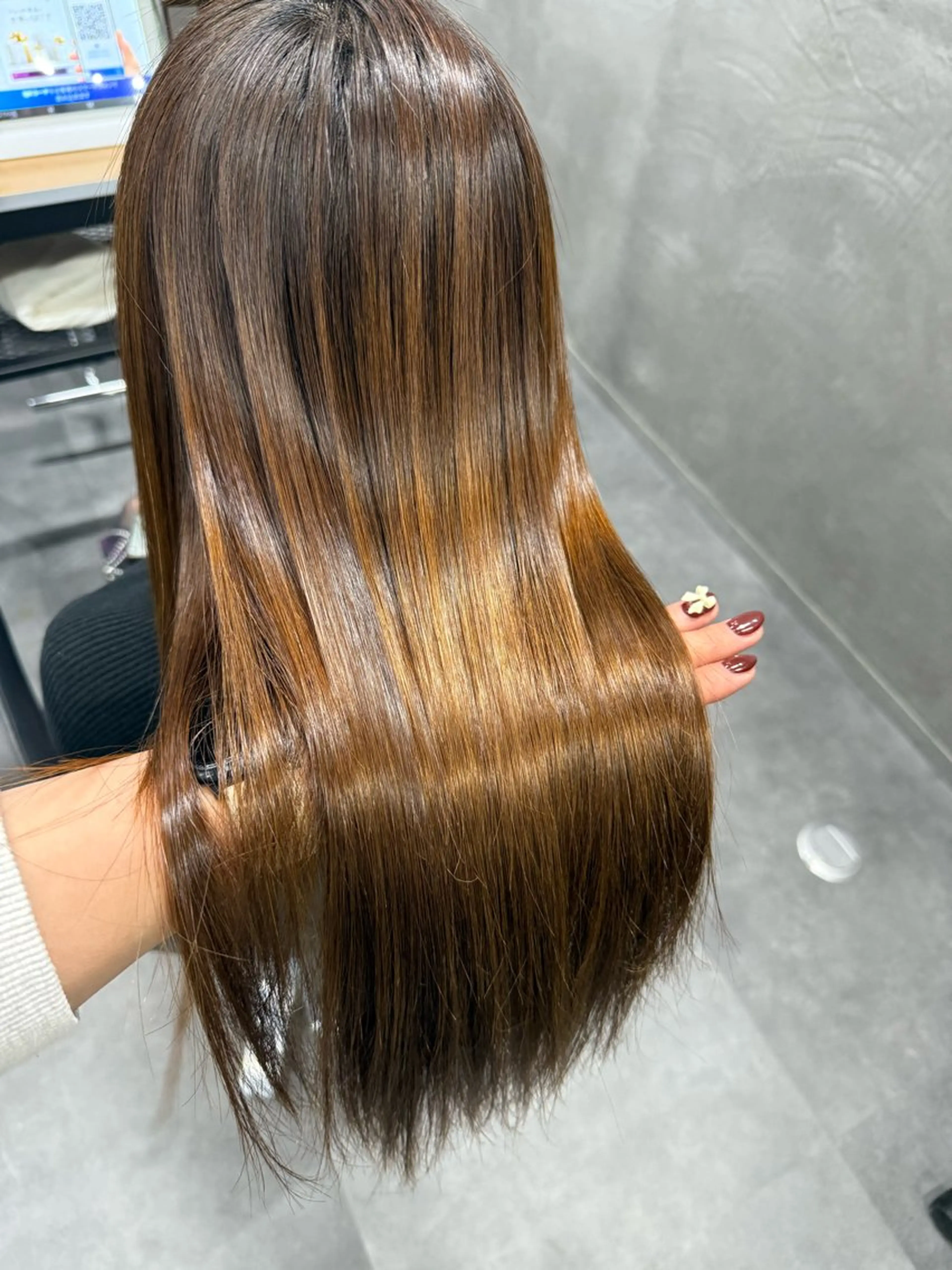 セミロング パーマ 縮毛矯正 三木 まことのヘアスタイル