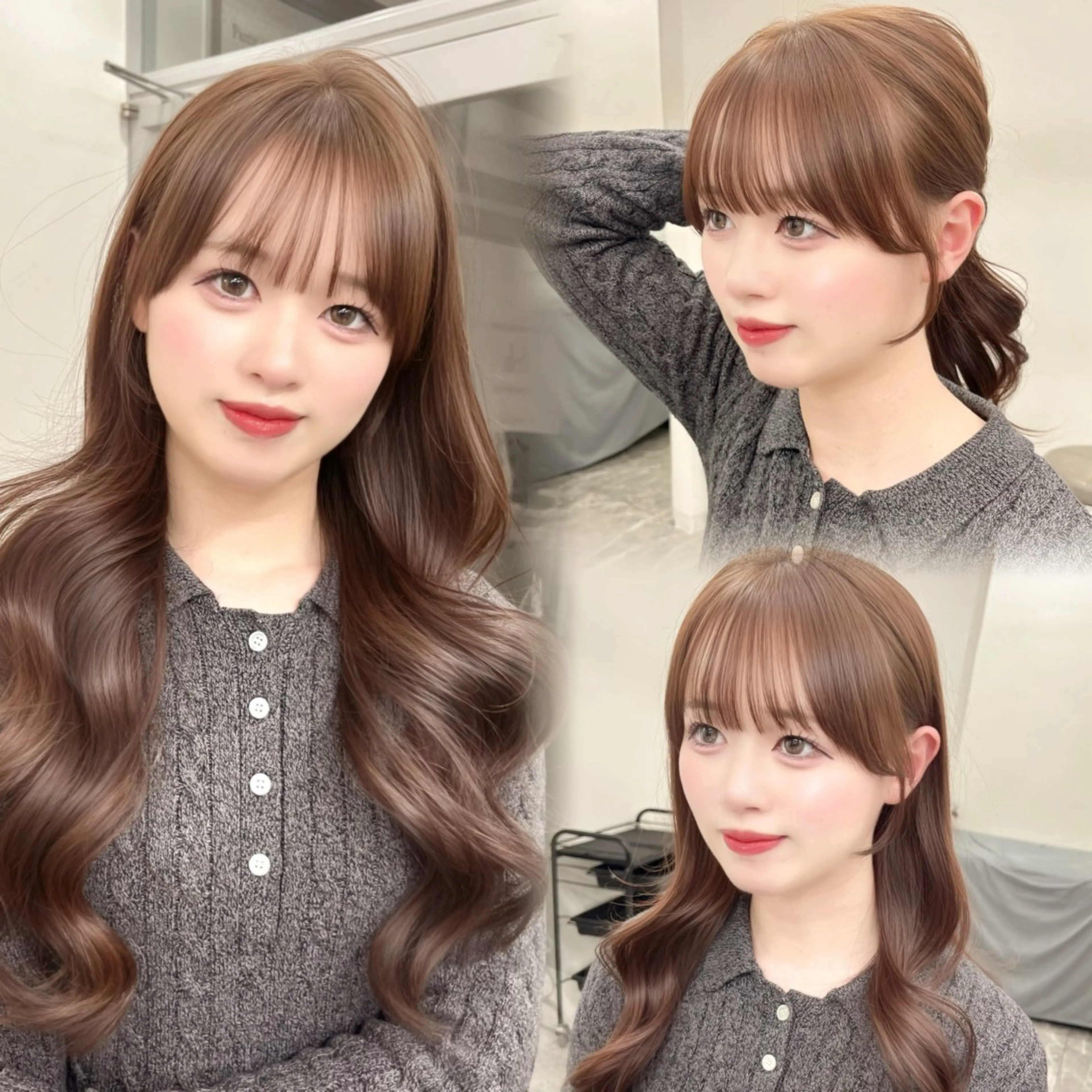 ロング カット ヘアカラー トリートメント 顔周りカット/垢抜け /京都河原町/ミケのヘアスタイル