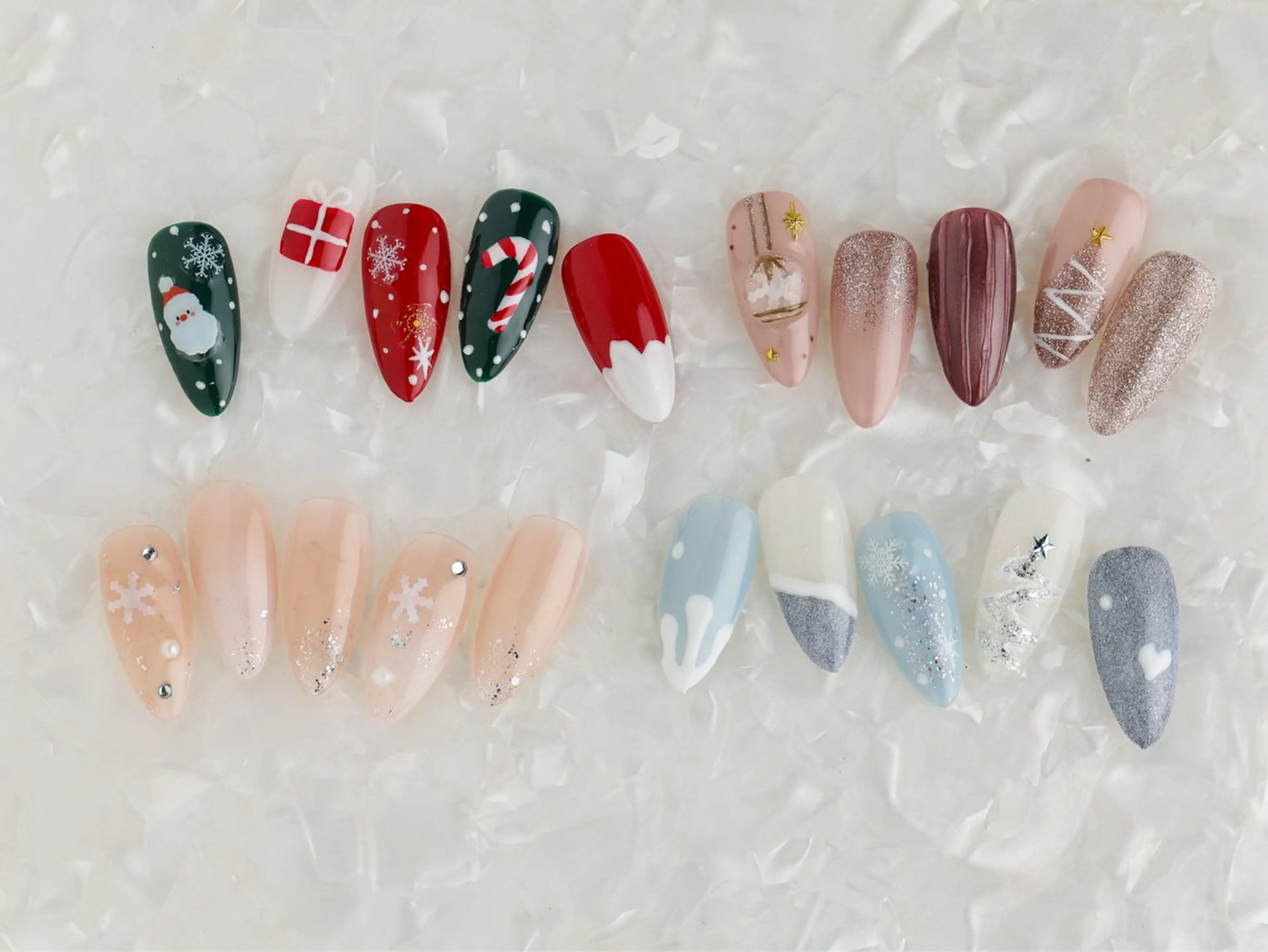 ネイル 長さ出し フットネイル ジェルネイル 韓国ネイル マグネットネイル ハンドネイル Nail Annのネイルデザイン