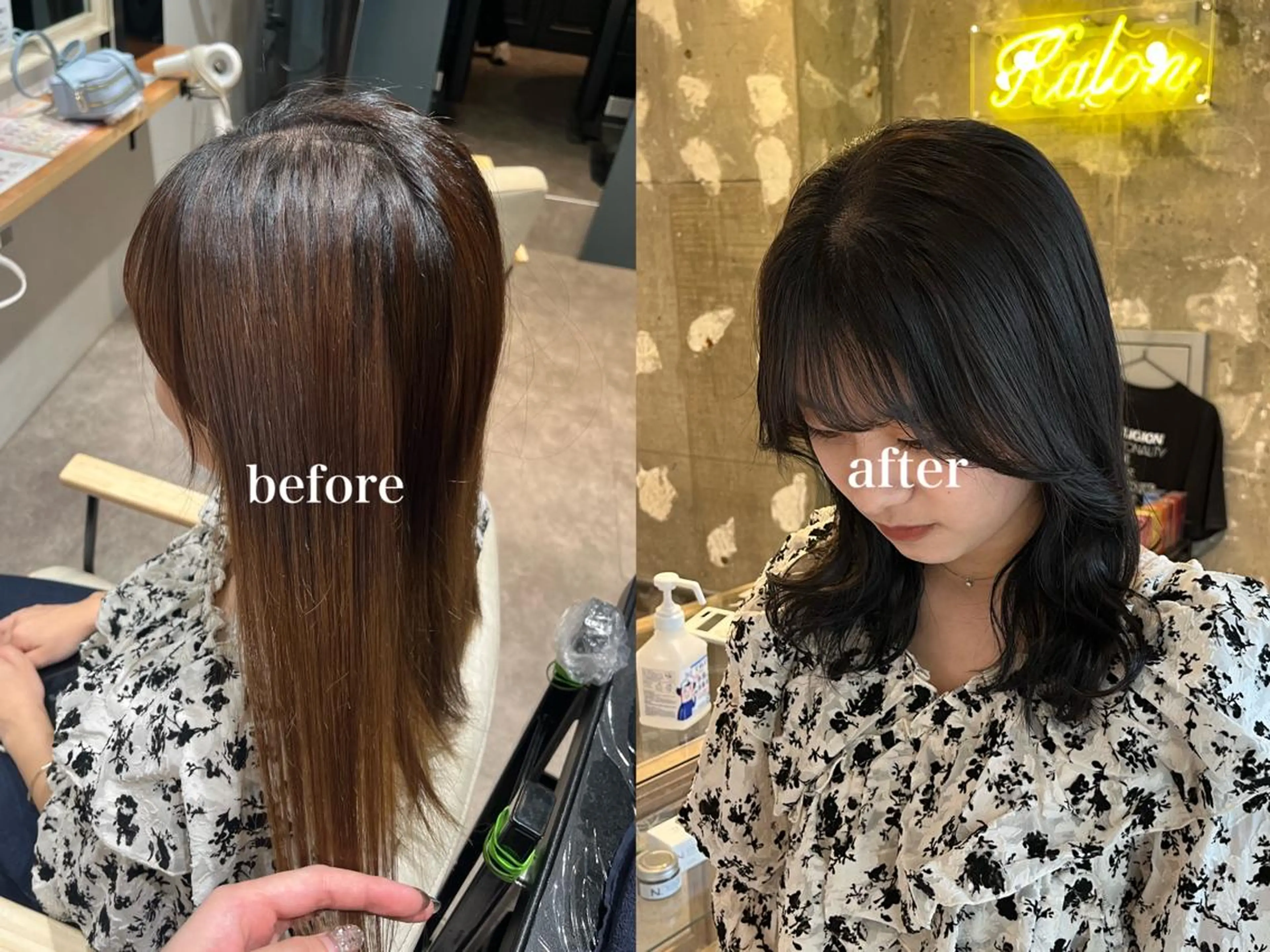 セミロング ヘアカラー ZEST kalon RINAのヘアスタイル