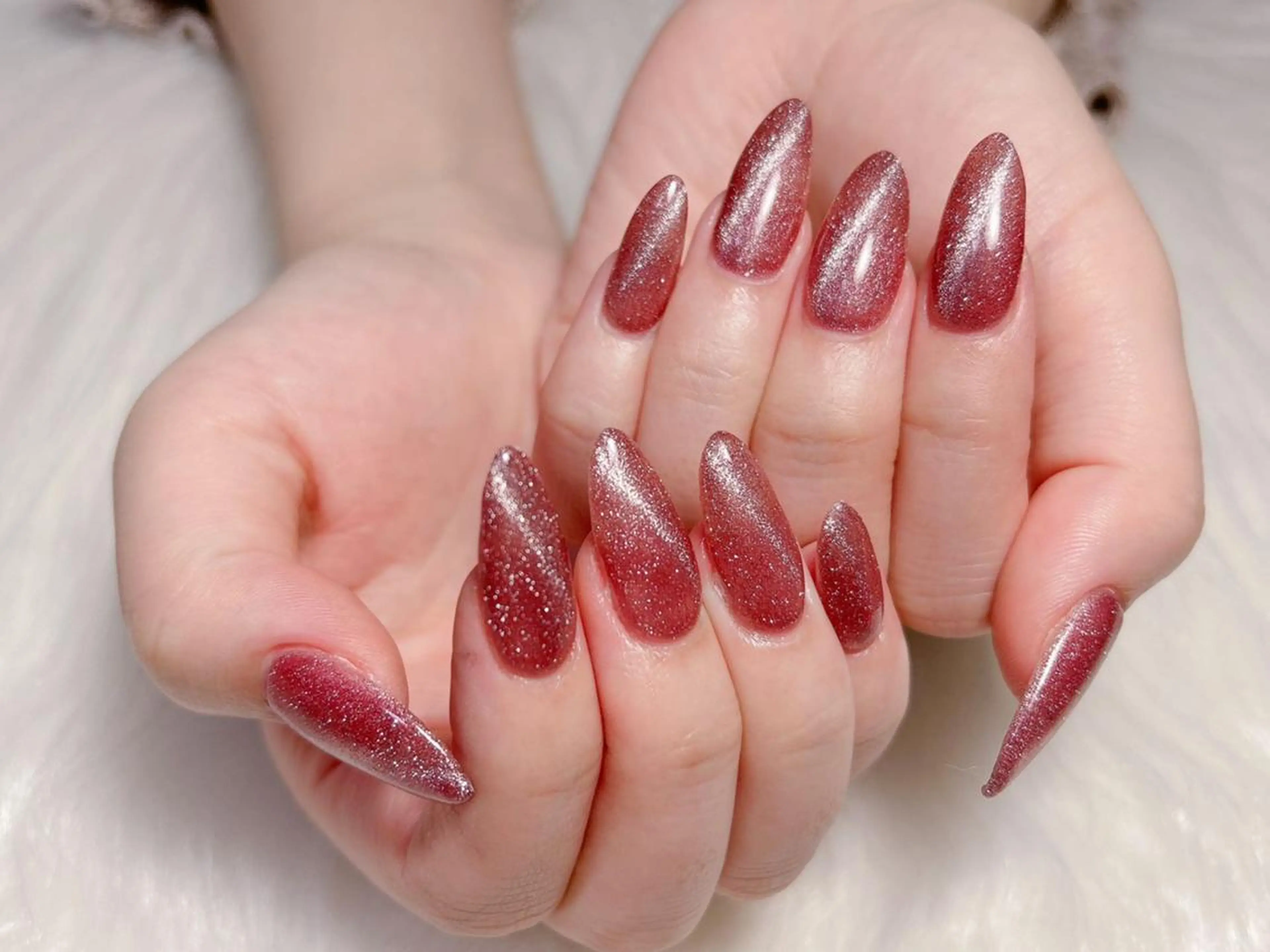 Hand【Jrネイリスト】★オフ有り★支払い現金のみハンド◆大人気フラッシュ/マグネットネイルワンカラーの写真