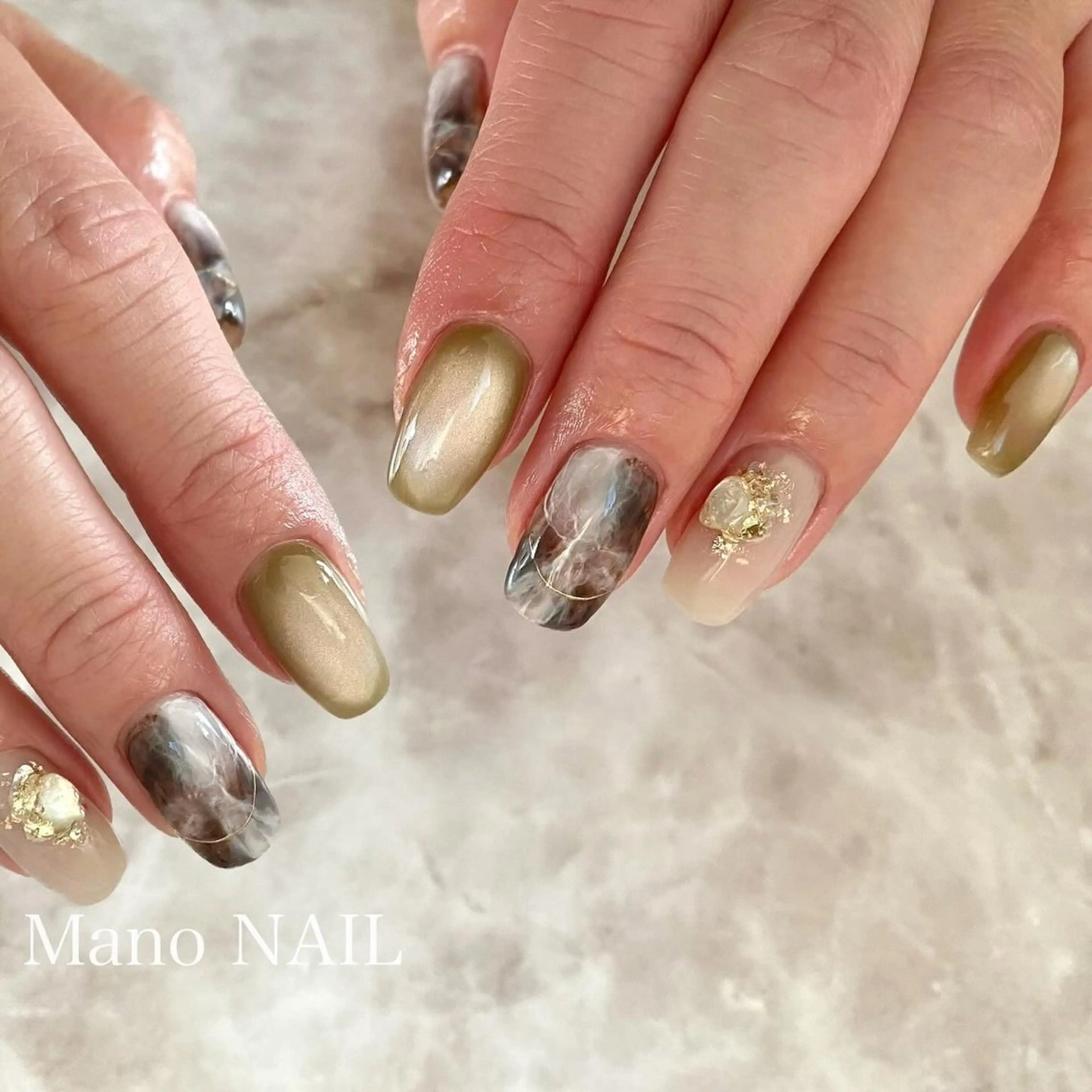 ネイル アートネイル ニュアンスネイル ハンドネイル Mano NAILのネイルデザイン
