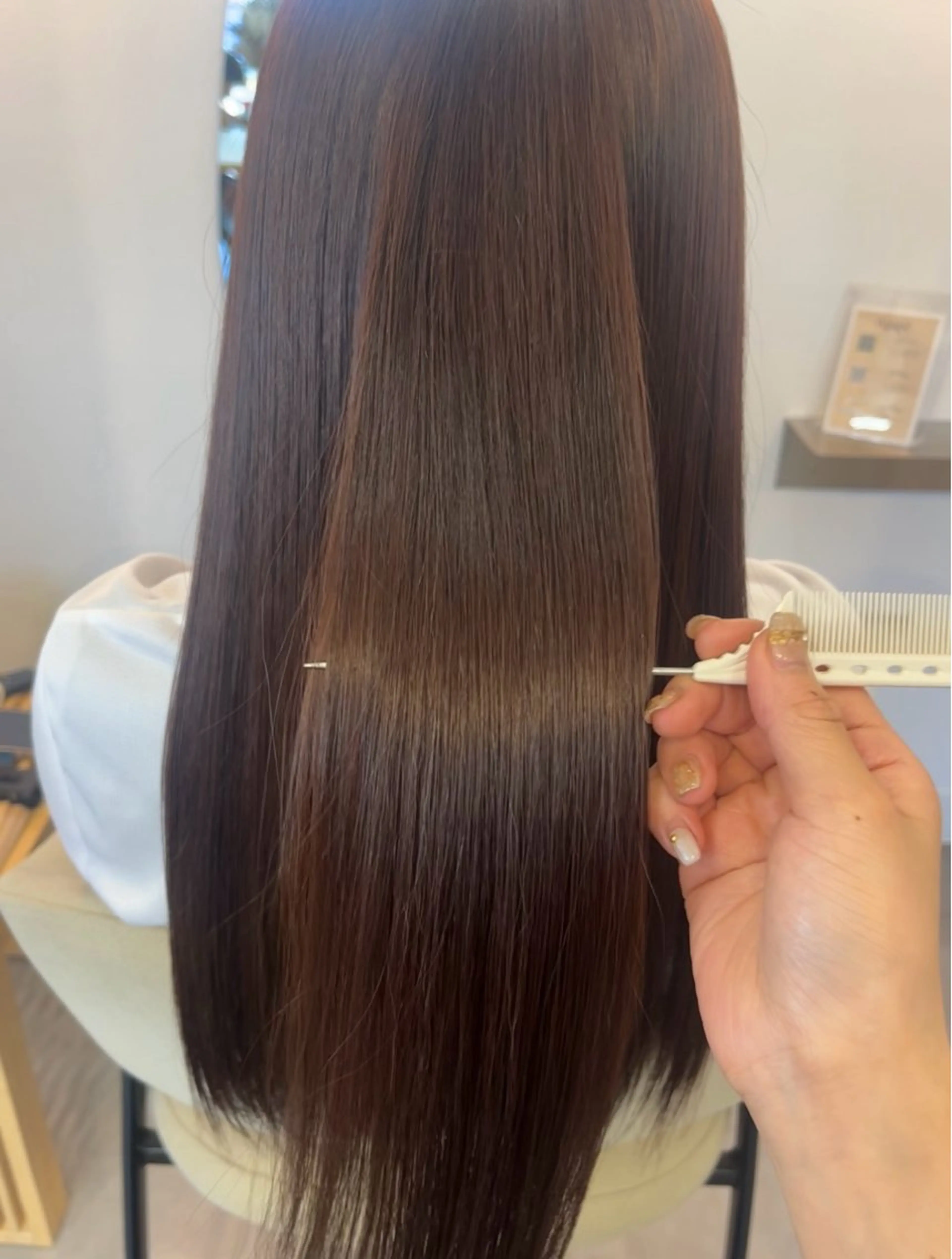 ロング カラー トリートメント ヘアカラー トリートメント 駒場 まといのヘアスタイル