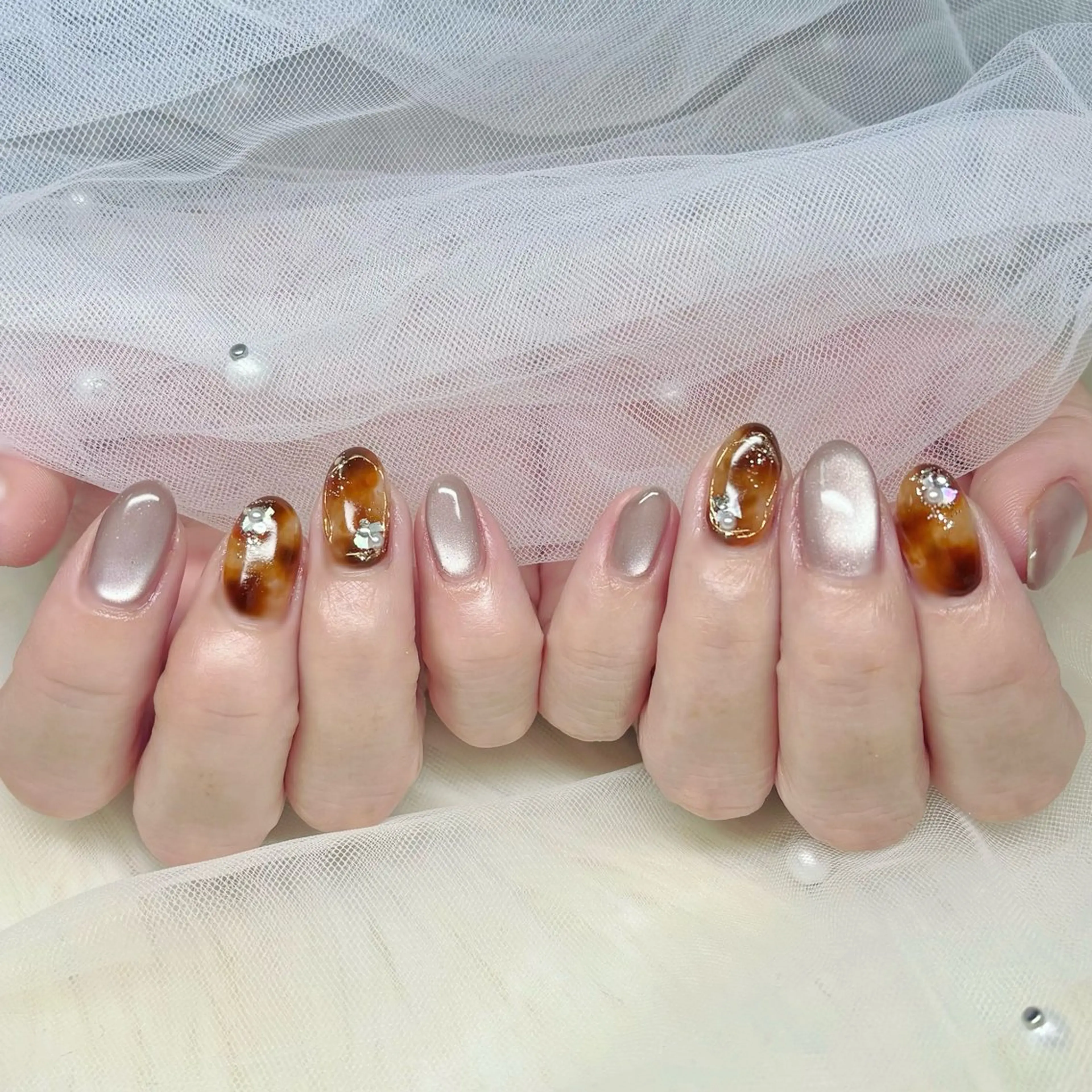ネイル ハンドネイル Yuna🩵 RE:N.Nailのネイルデザイン