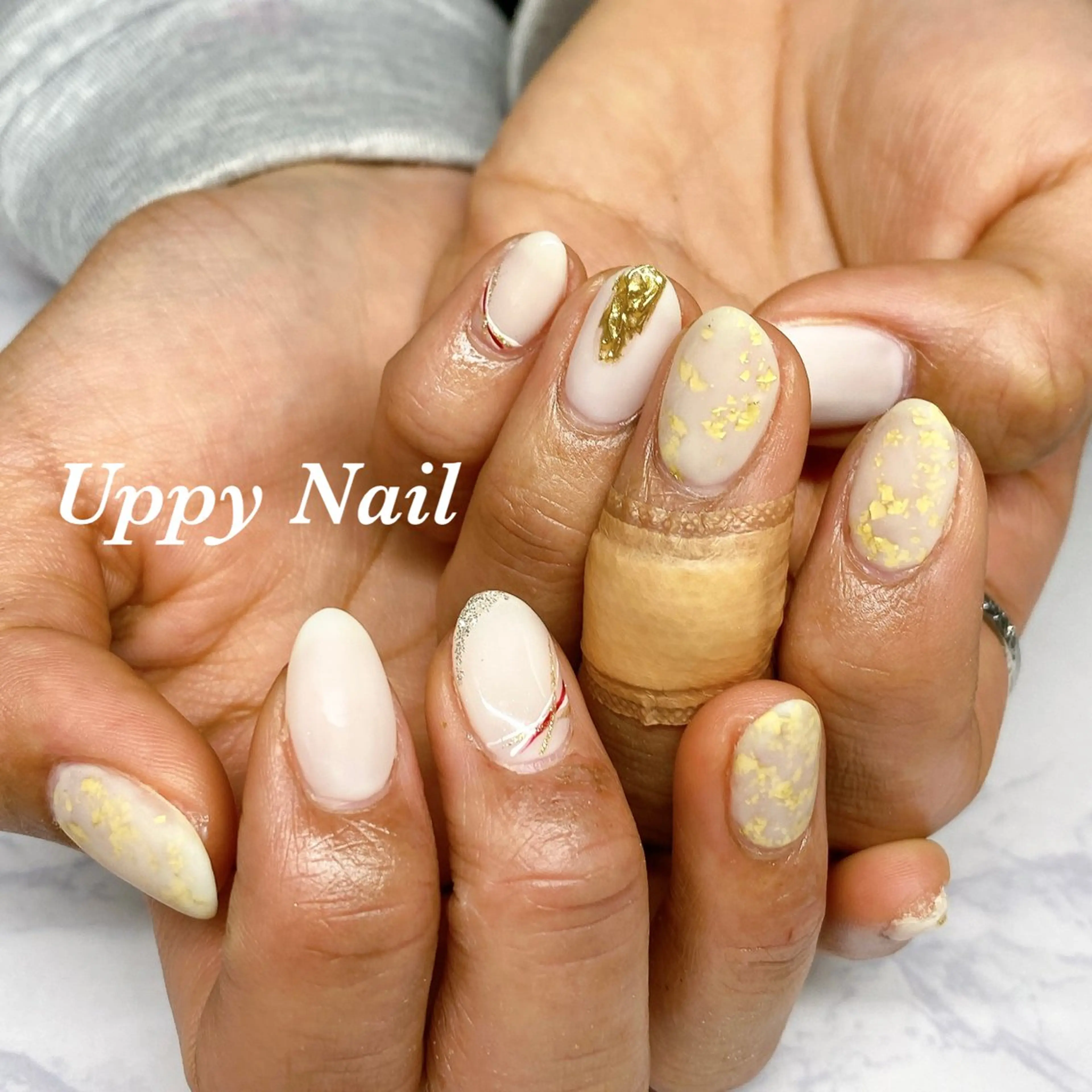 ネイル 持ち込み ブライダルネイル ハンドネイル Uppy Nail ukyoのネイルデザイン