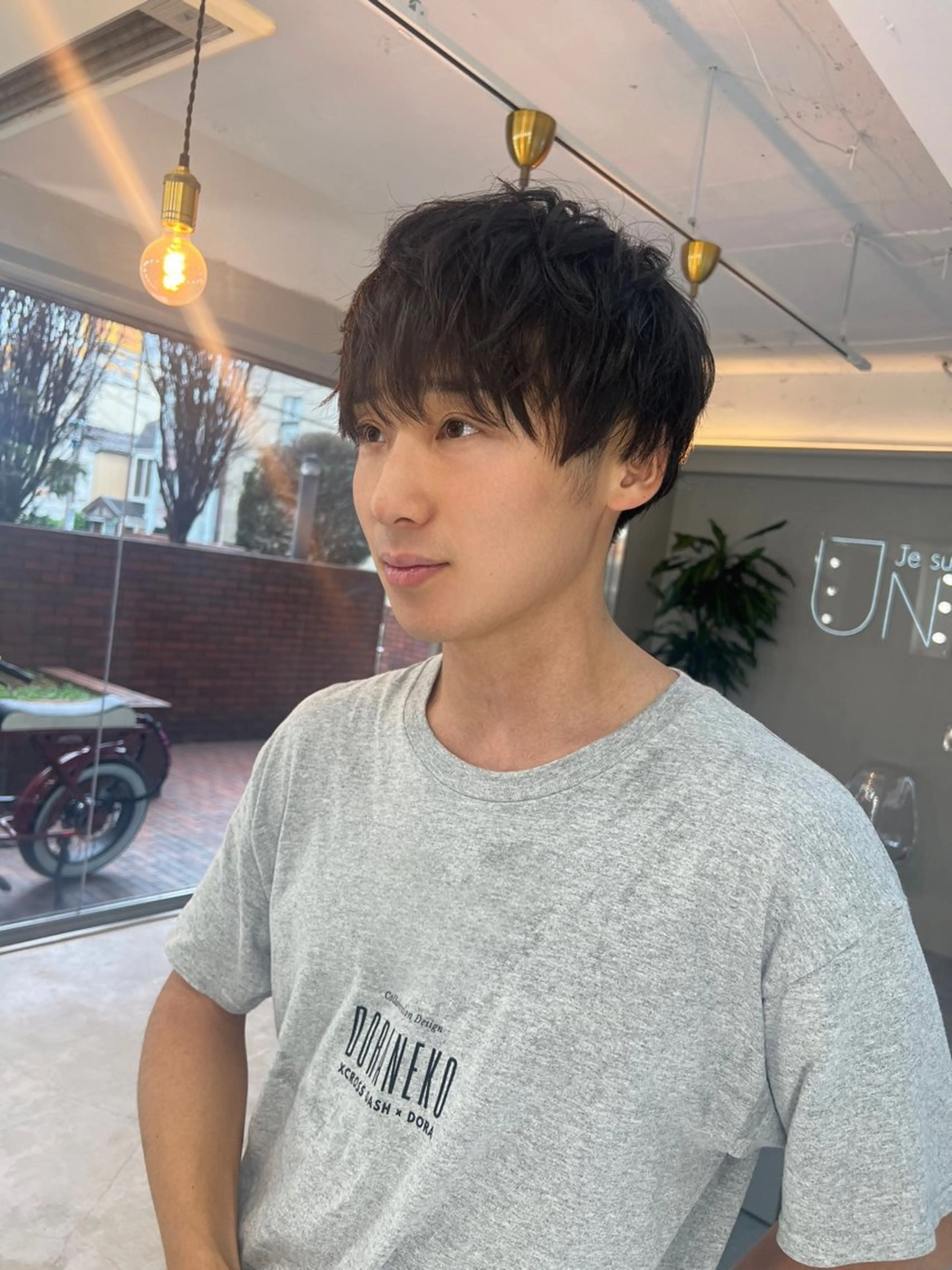 ミディアム メンズ マッシュ 伸ばしかけ je suis heureuse所属・ハイライトカラー 🌀ゆい❣️のヘアスタイル