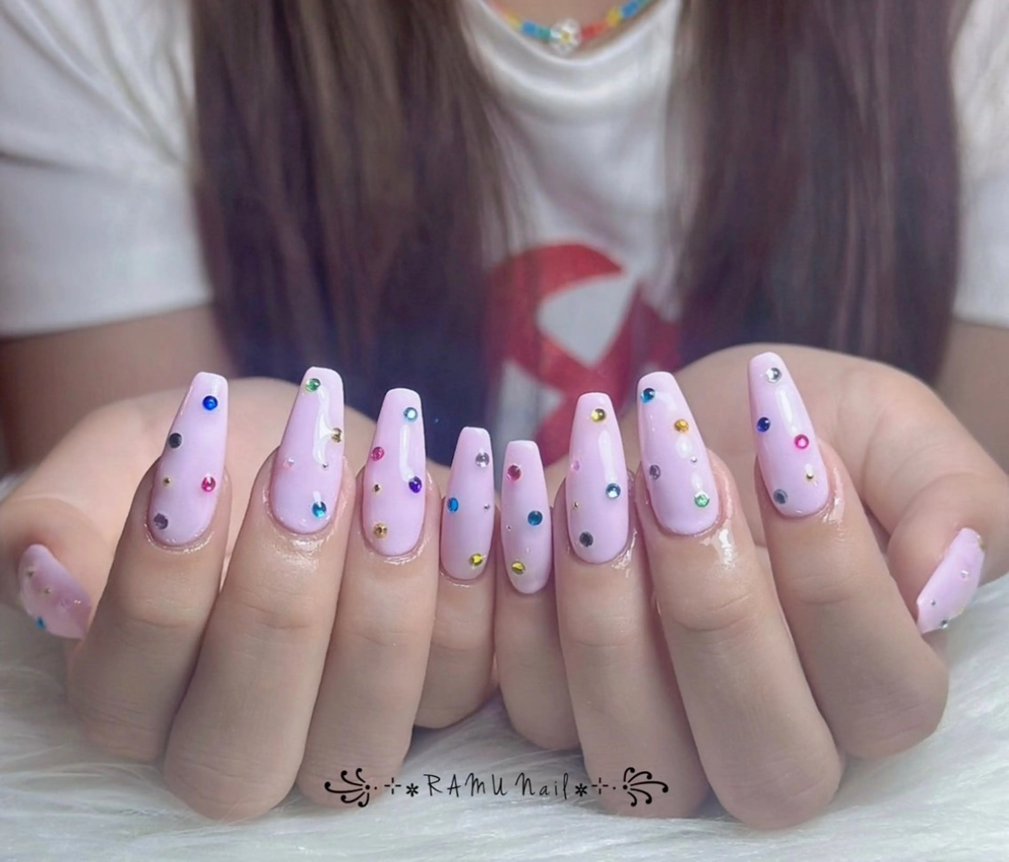 ネイル チークネイル キラキラネイル マグネットネイル シンプルネイル ネイルチップ ハンドネイル RAMU_Nail 池袋店のネイルデザイン