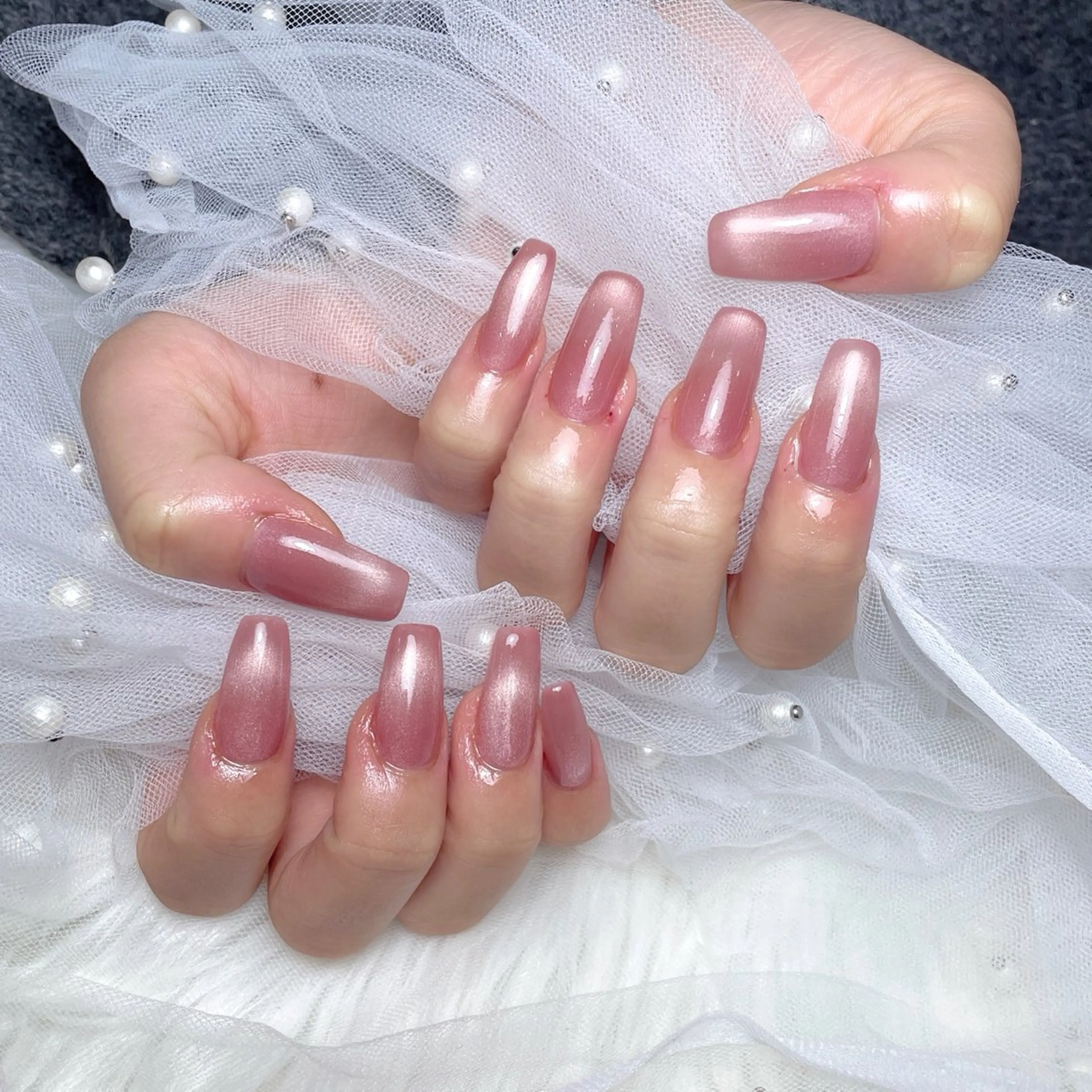 ネイル マグネットネイル マグネットワンカラー ワンカラーネイル ネイルチップ M2 beauty Hoshinaのネイルデザイン