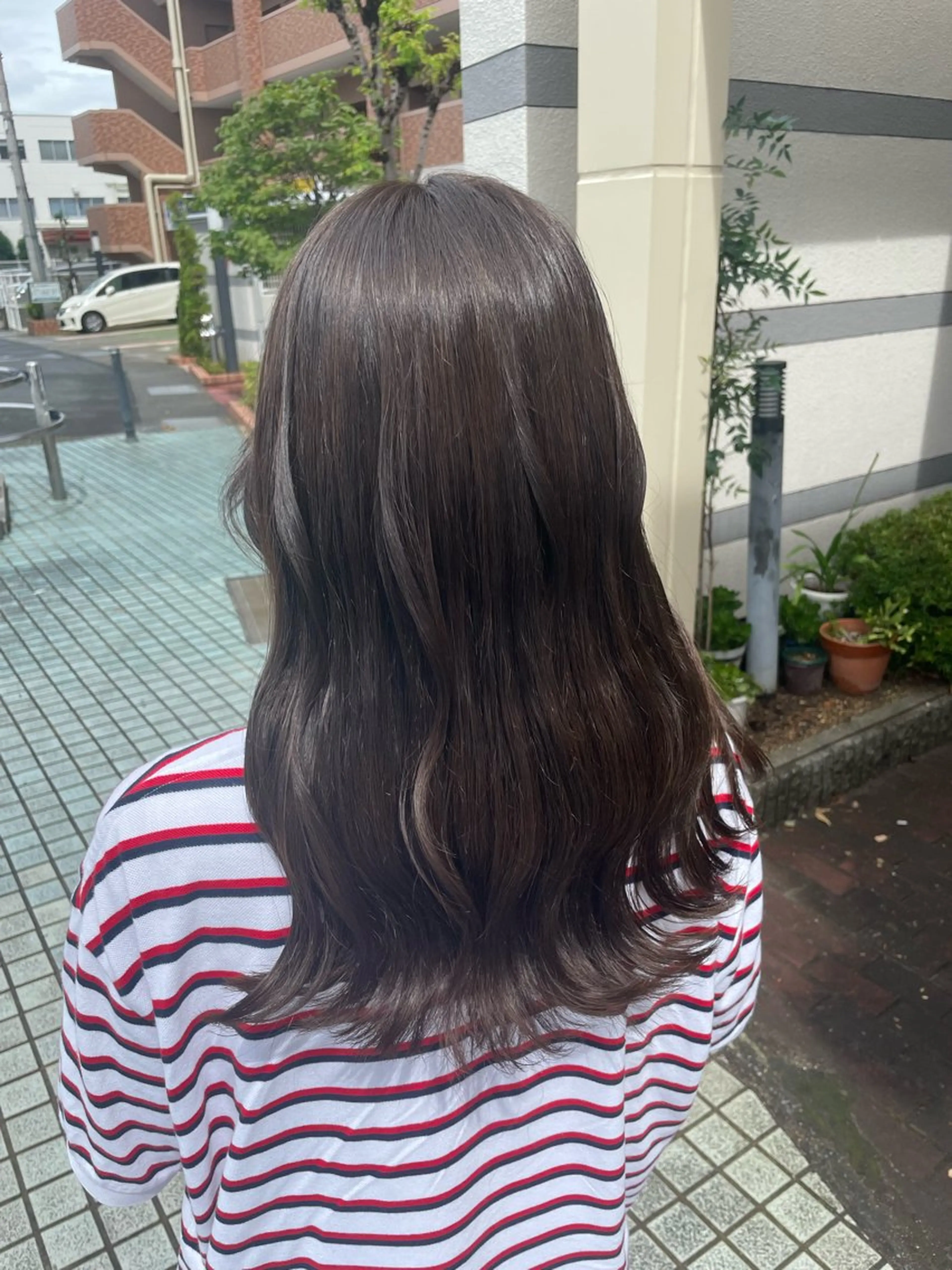 ロング カラー ブラウンカラー オリーブブラウン eclat hair's BEAU group所属・吉川 莉央のヘアスタイル