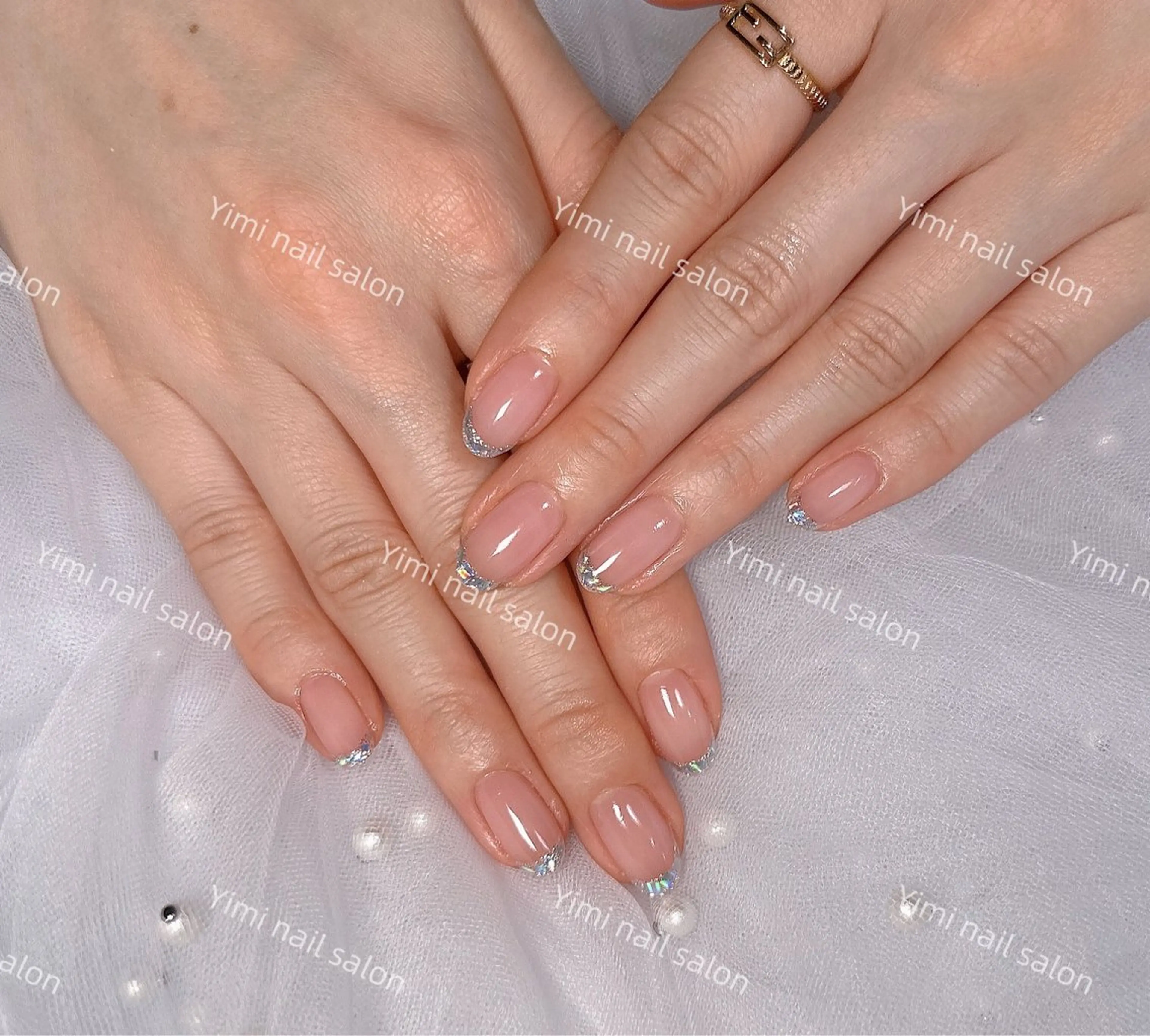 ネイル Yumi ジェル& チップ長さだしのネイルデザイン