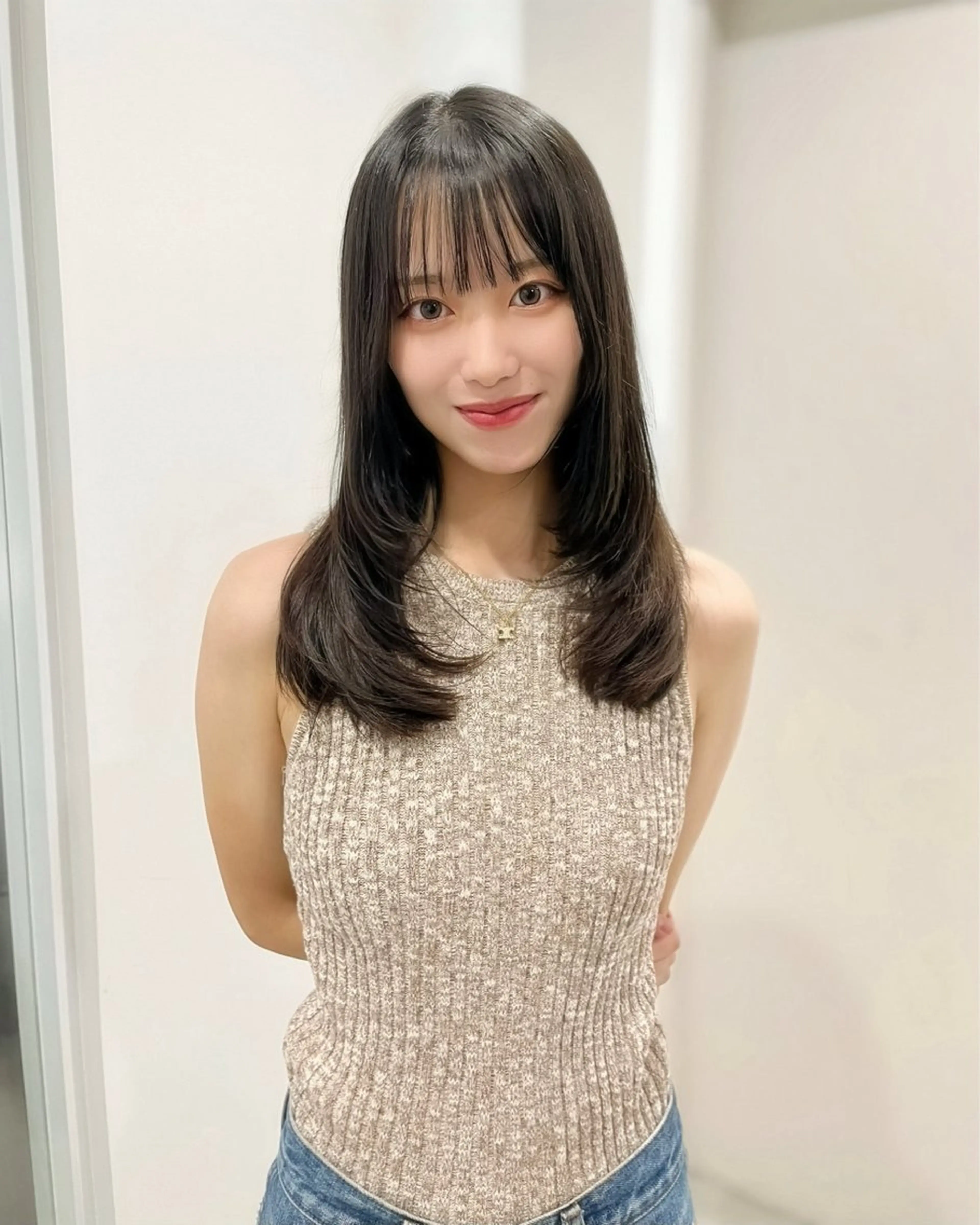 ミディアム レイヤーカット ショート/縮毛矯正/ パーマ/前原汐🎐のヘアスタイル