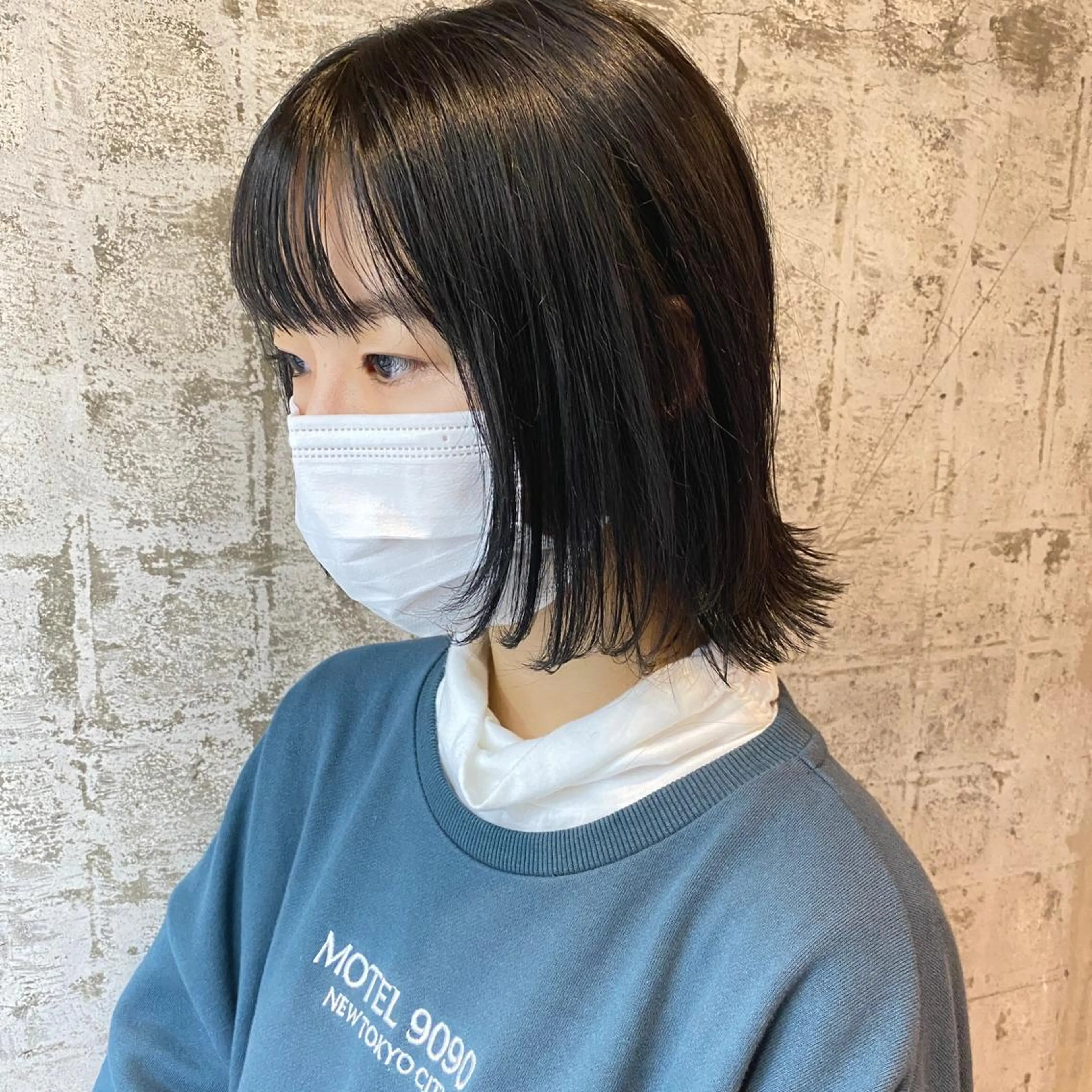 ミディアム 切りっぱなしボブ ボブ ウルフカット カット 高橋 舟太郎のヘアスタイル