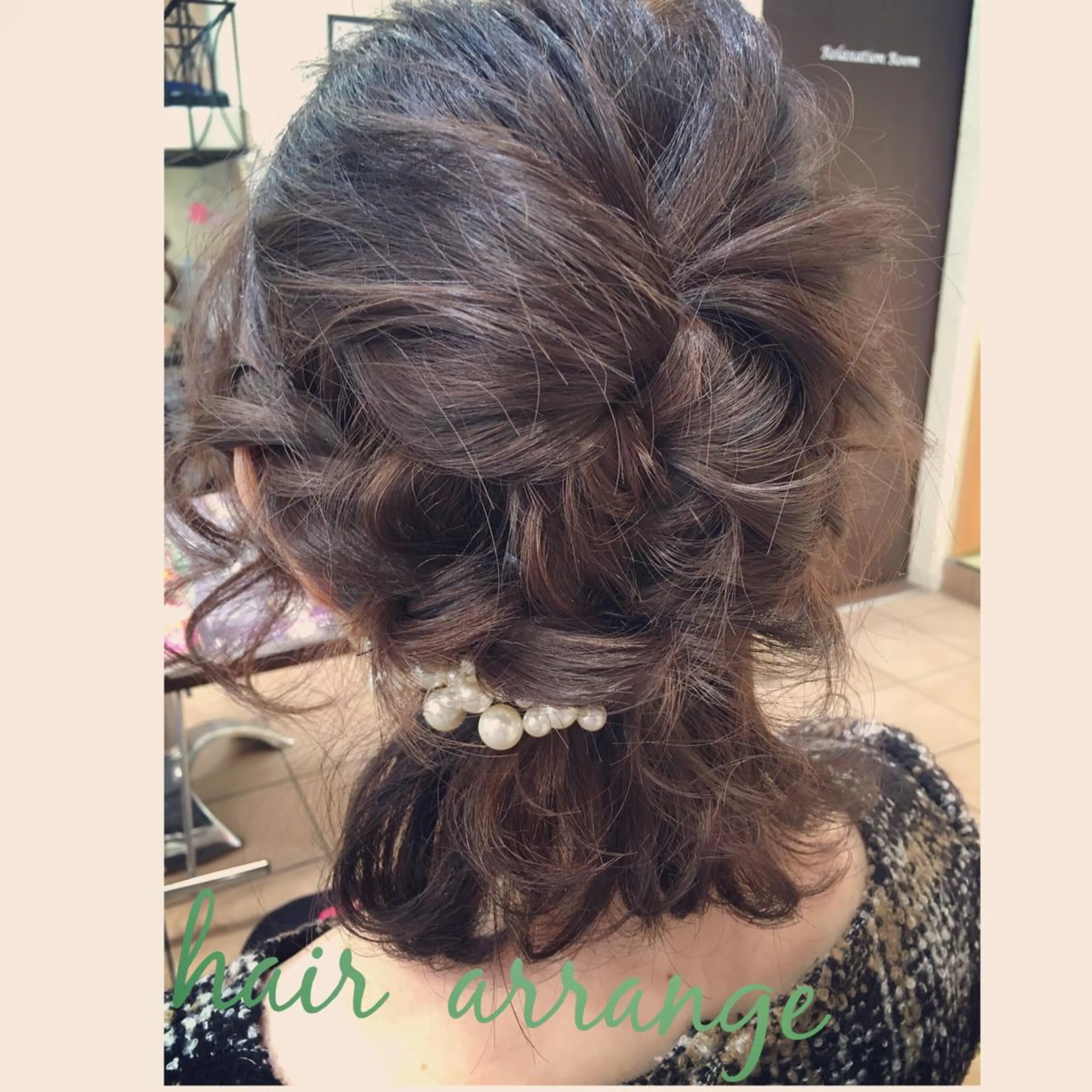 ミディアム カラー ヘアアレンジ ハーフアップ ボブ _WHITE高槻所属・_WHITE高槻店 yusukeのヘアスタイル