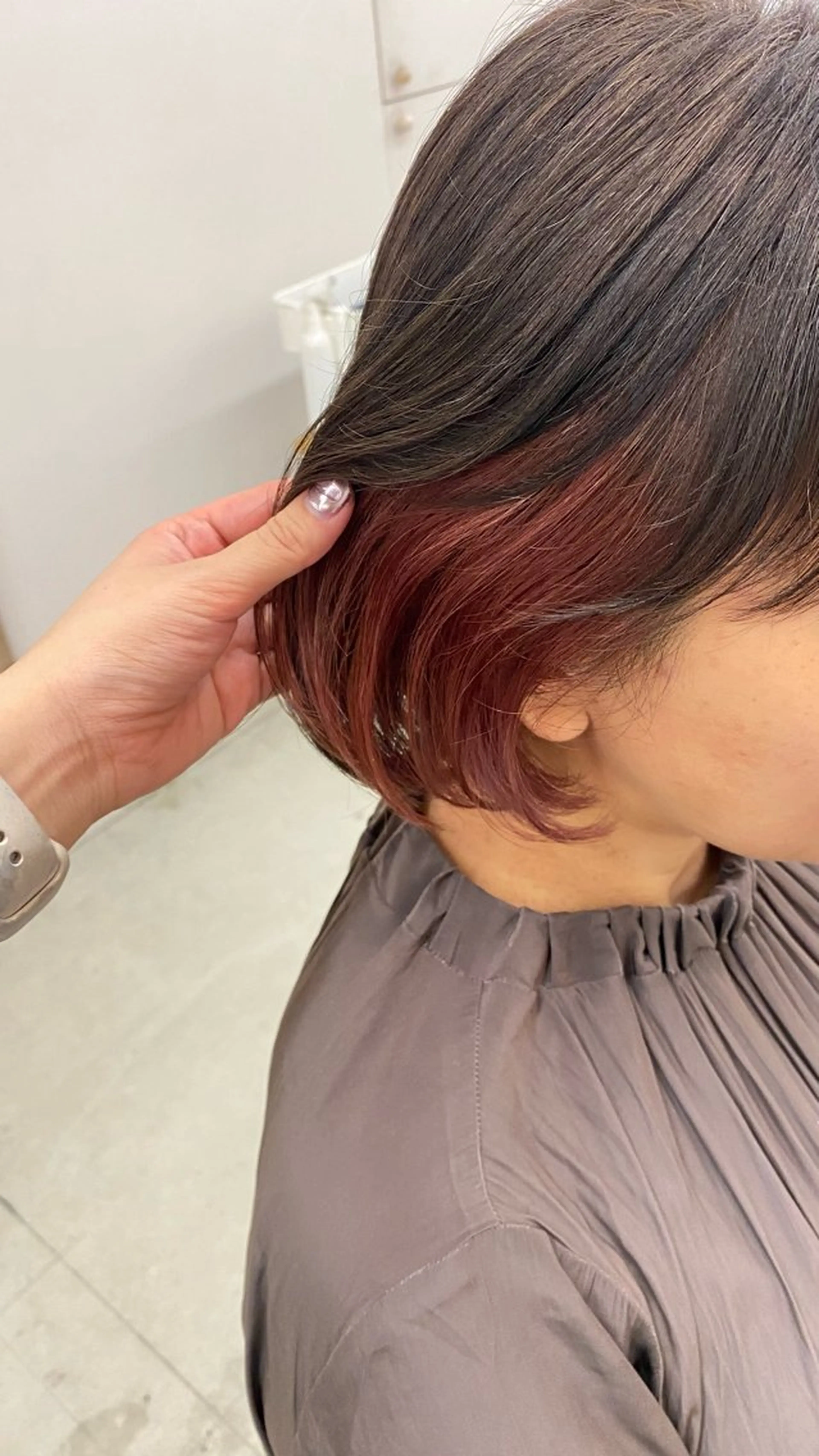 ミディアム カラー インナーカラー ヘアカラー トリートメント NIKO/名古屋/ 伏見/花屋併設のヘアスタイル