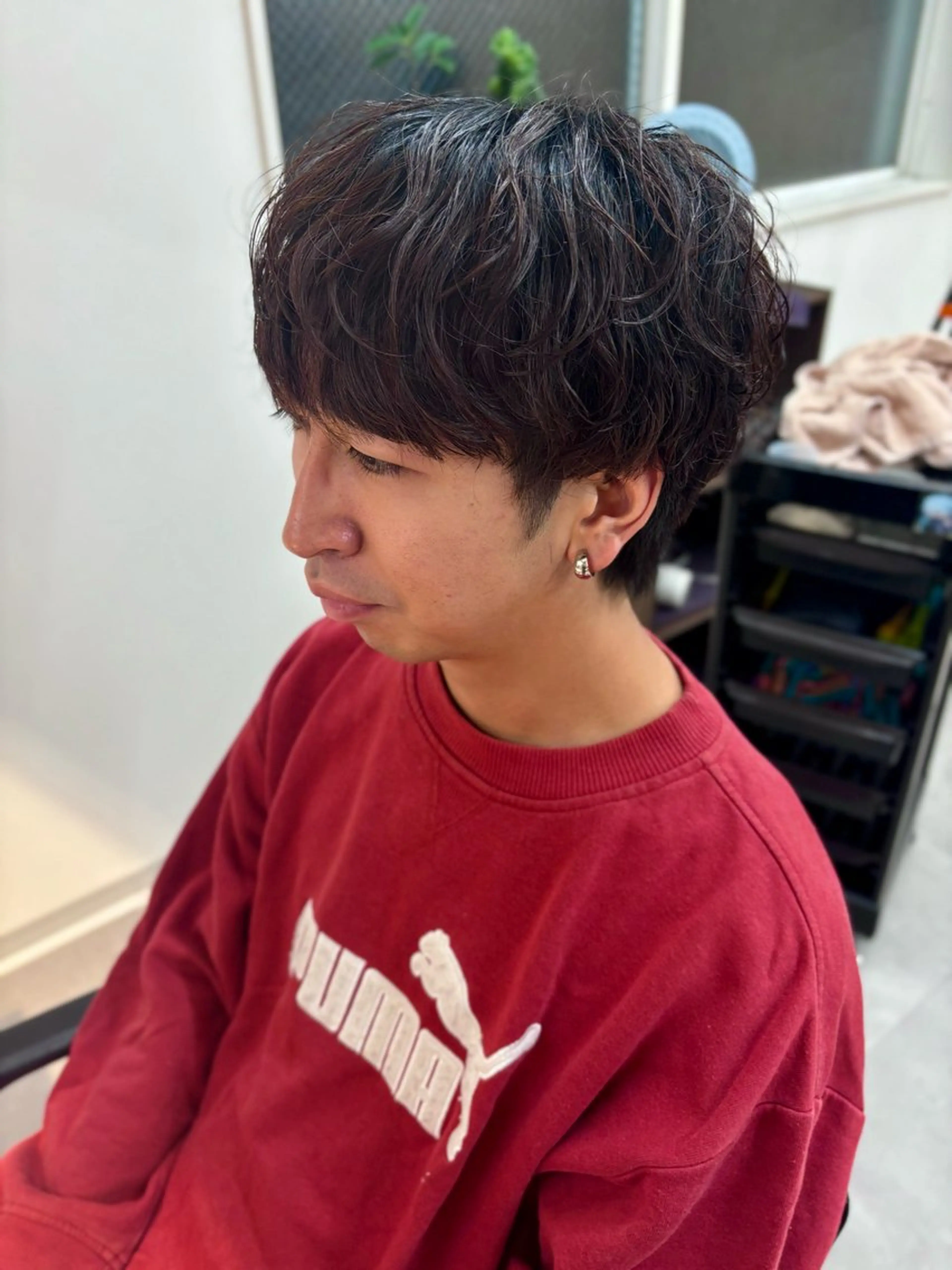 パーマ メンズ メンズ韓国風 マッシュウルフ マッシュ メンズパーマ メンズウルフカット カット パーマ トリートメント 男の理想を叶える🔥 メンズパーマ特化｜関のヘアスタイル