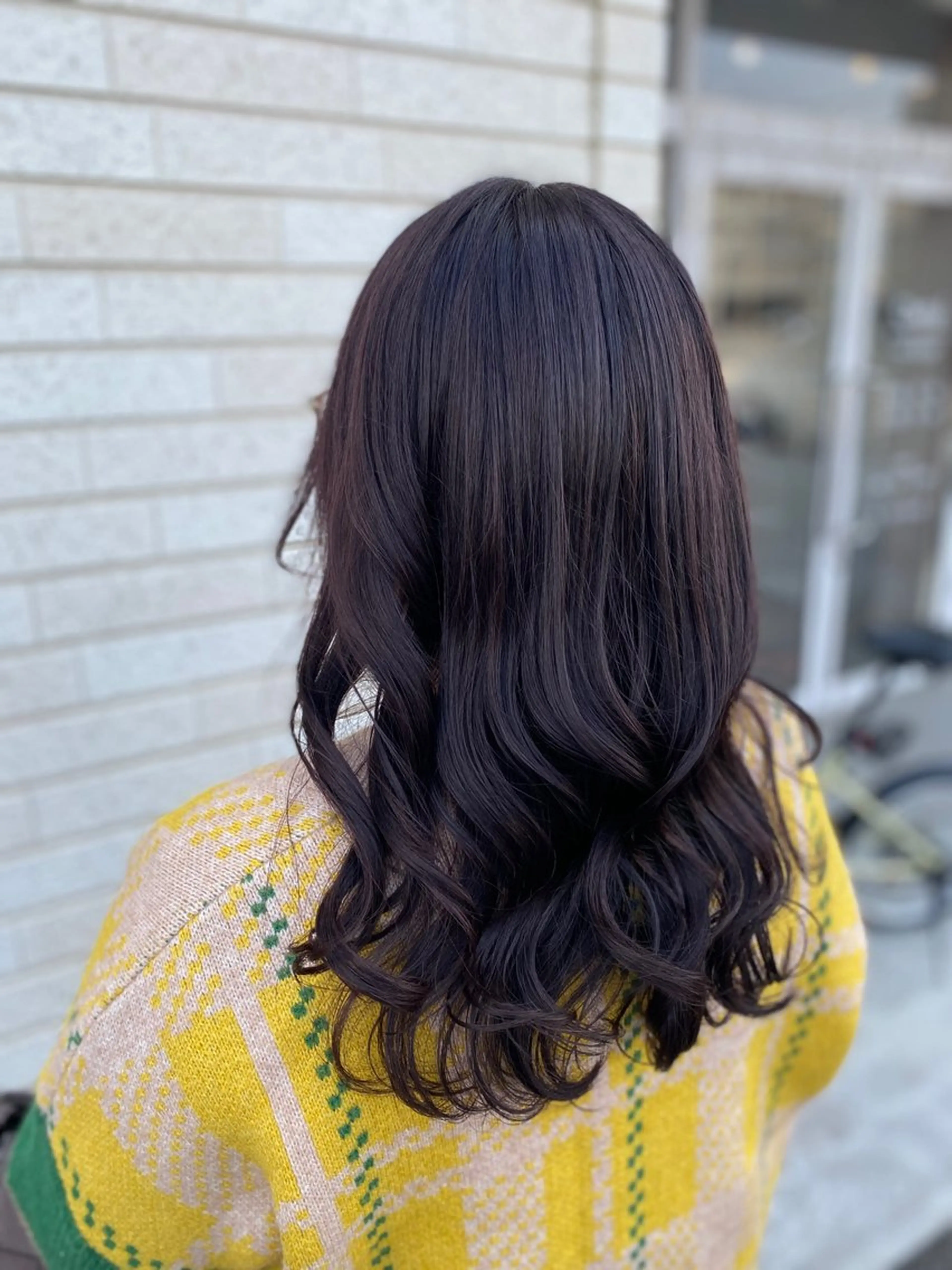 ロング カラー 黒髪 ヘアカラー 安住 千明のヘアスタイル