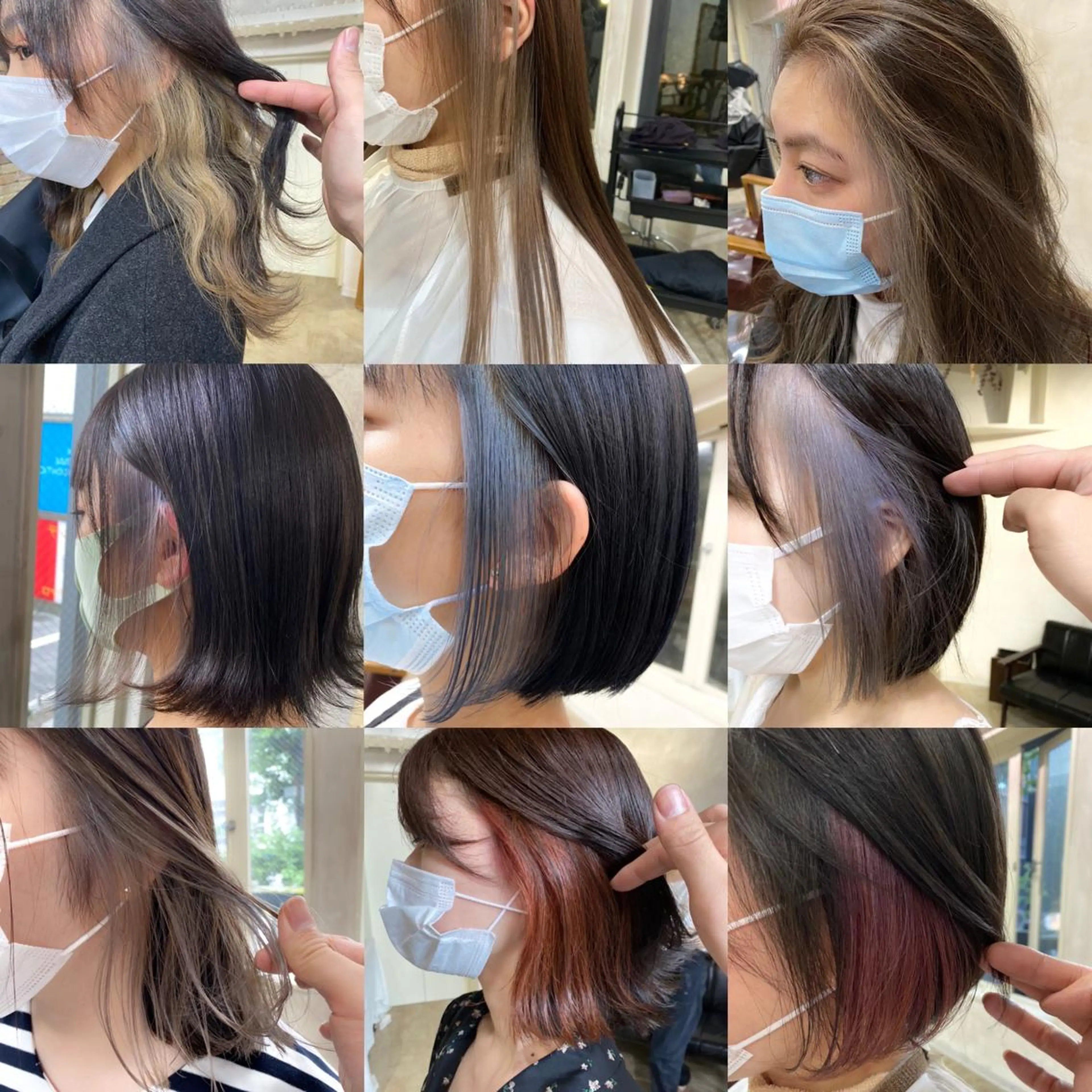ミディアム カラー イヤリングカラー インナーカラー ALLY（アリー）所属・ミニモお気に入り数 No.1宍戸雄弥のヘアスタイル
