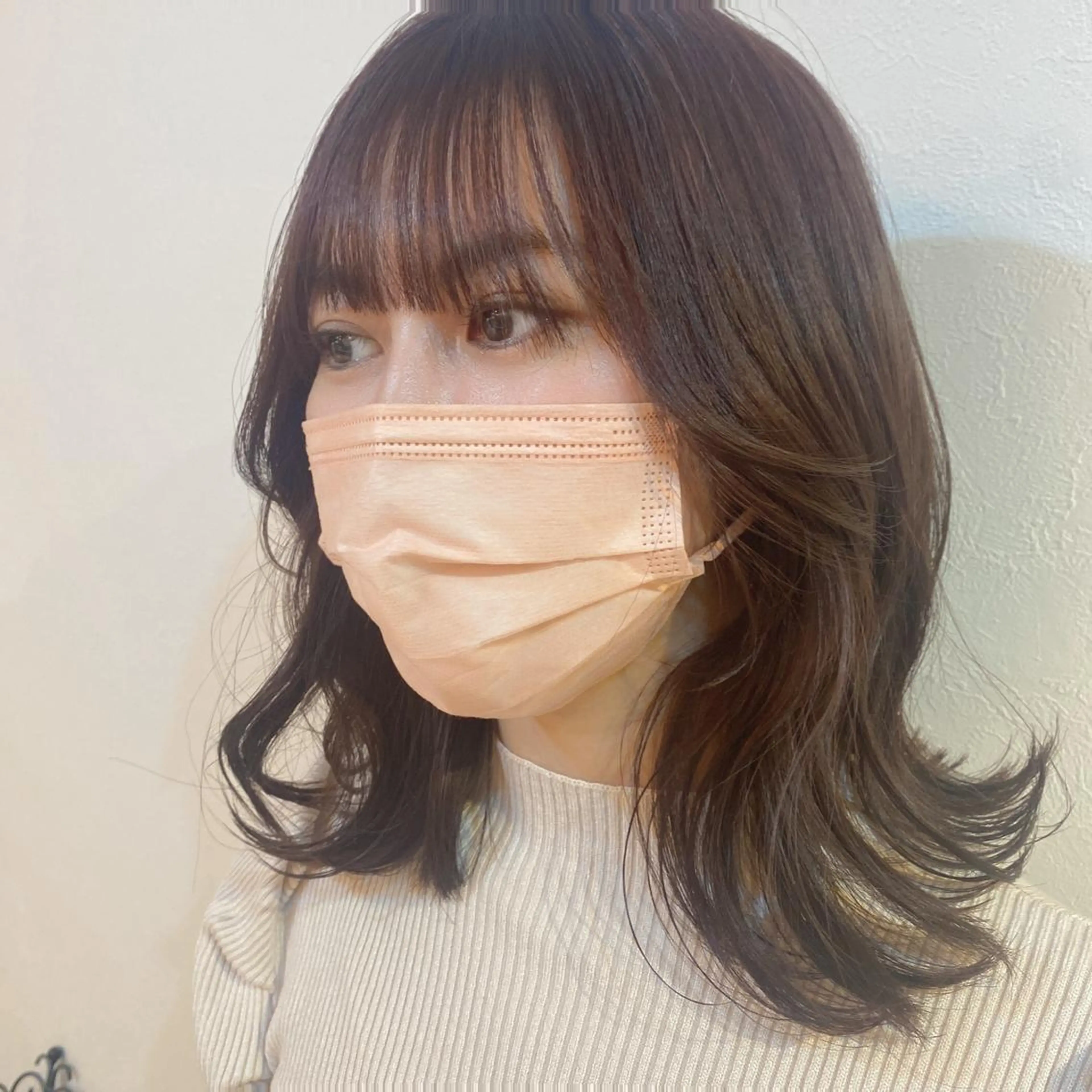 ミディアム 韓国風ヘア カット ヘアカラー 韓国風&髪質改善特化 ✂️MISAKI✂️のヘアスタイル