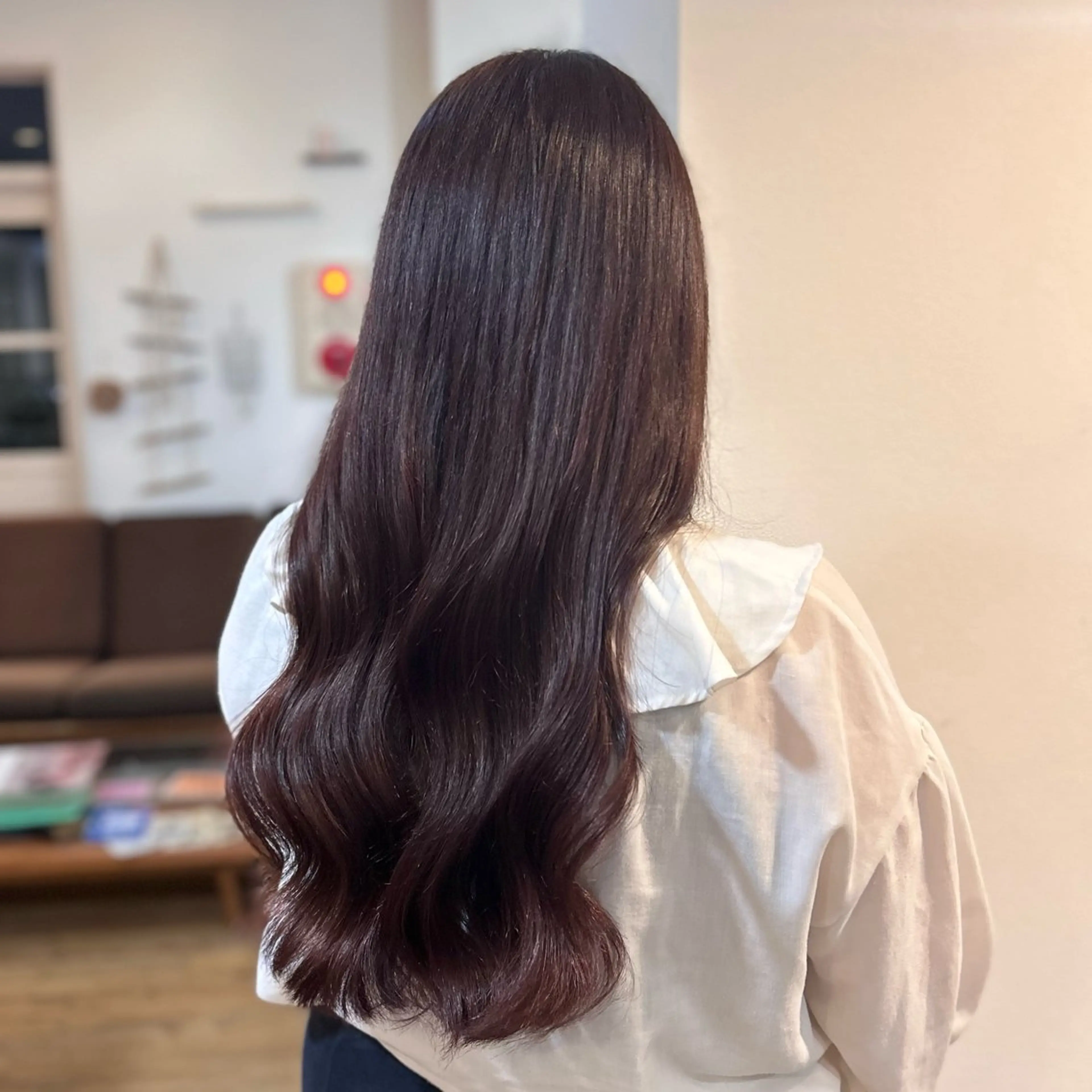 ロング カラー ブラウンカラー ピンクカラー ピンクブラウン かとう はるかのヘアスタイル