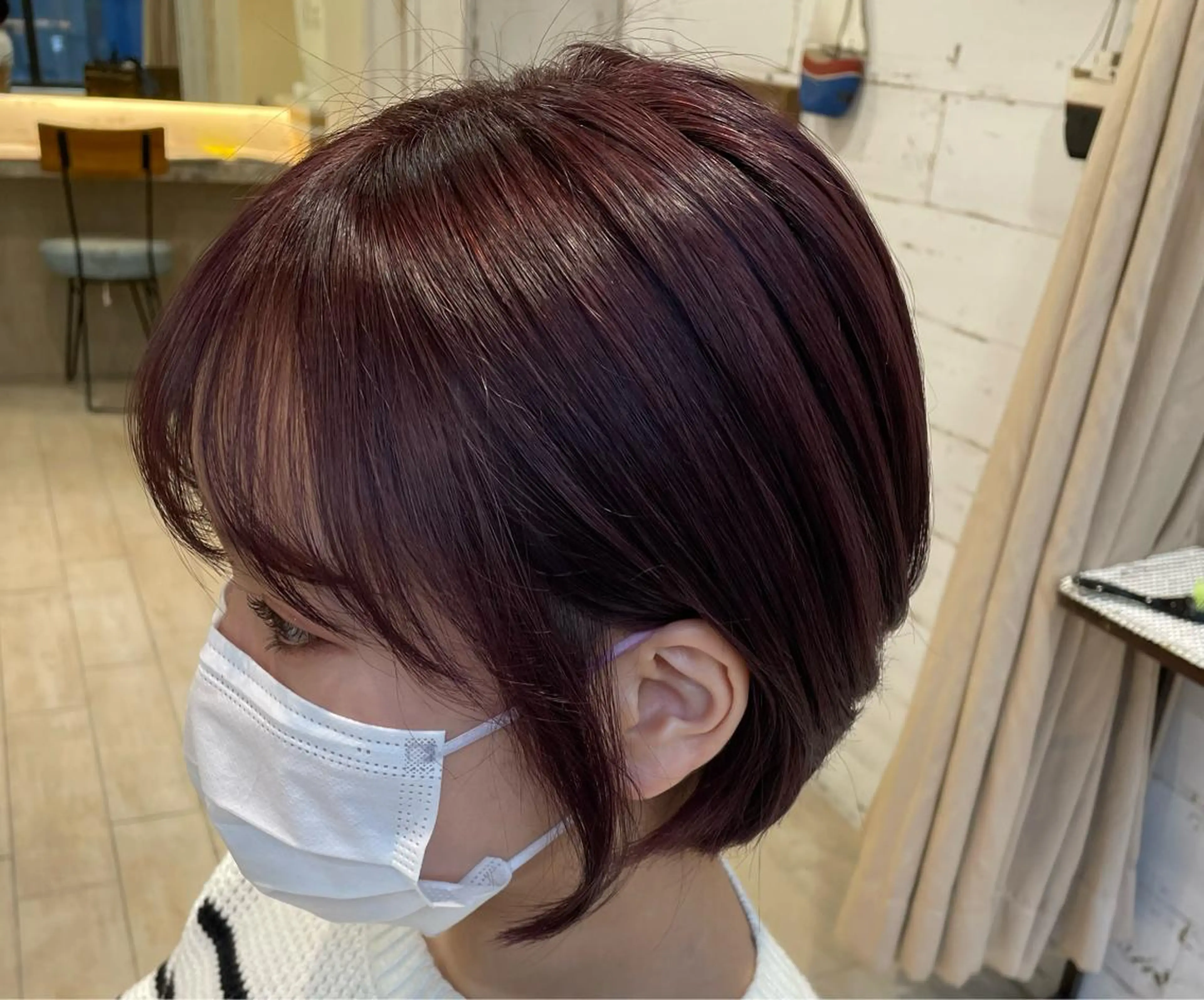 ショート カラー ヘアカラー トリートメント すげ さやかのヘアスタイル