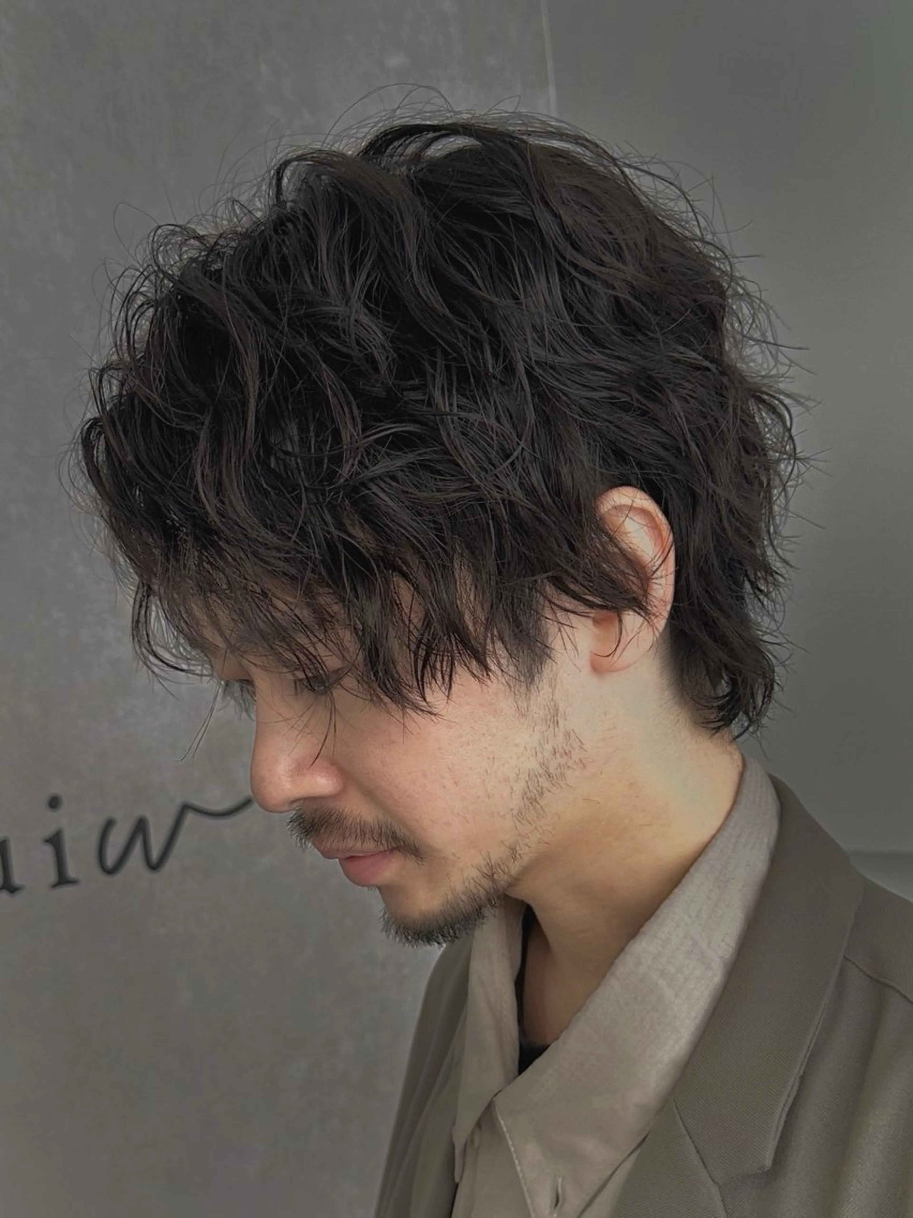 パーマ メンズ 濱口 健慎のヘアスタイル