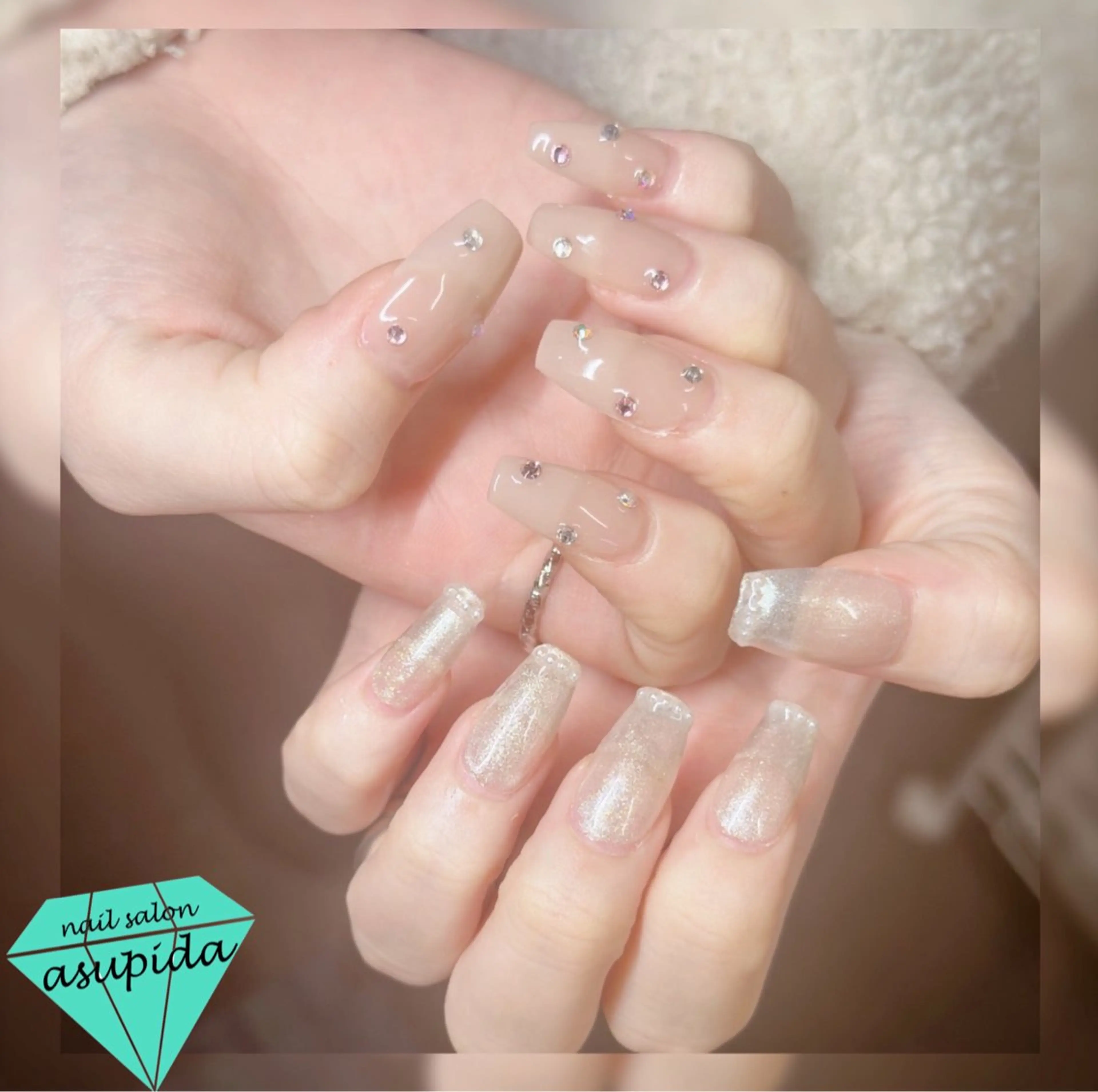 ネイル ストーンネイル nailsalon asupida所属・nail salon asupidaのネイルデザイン