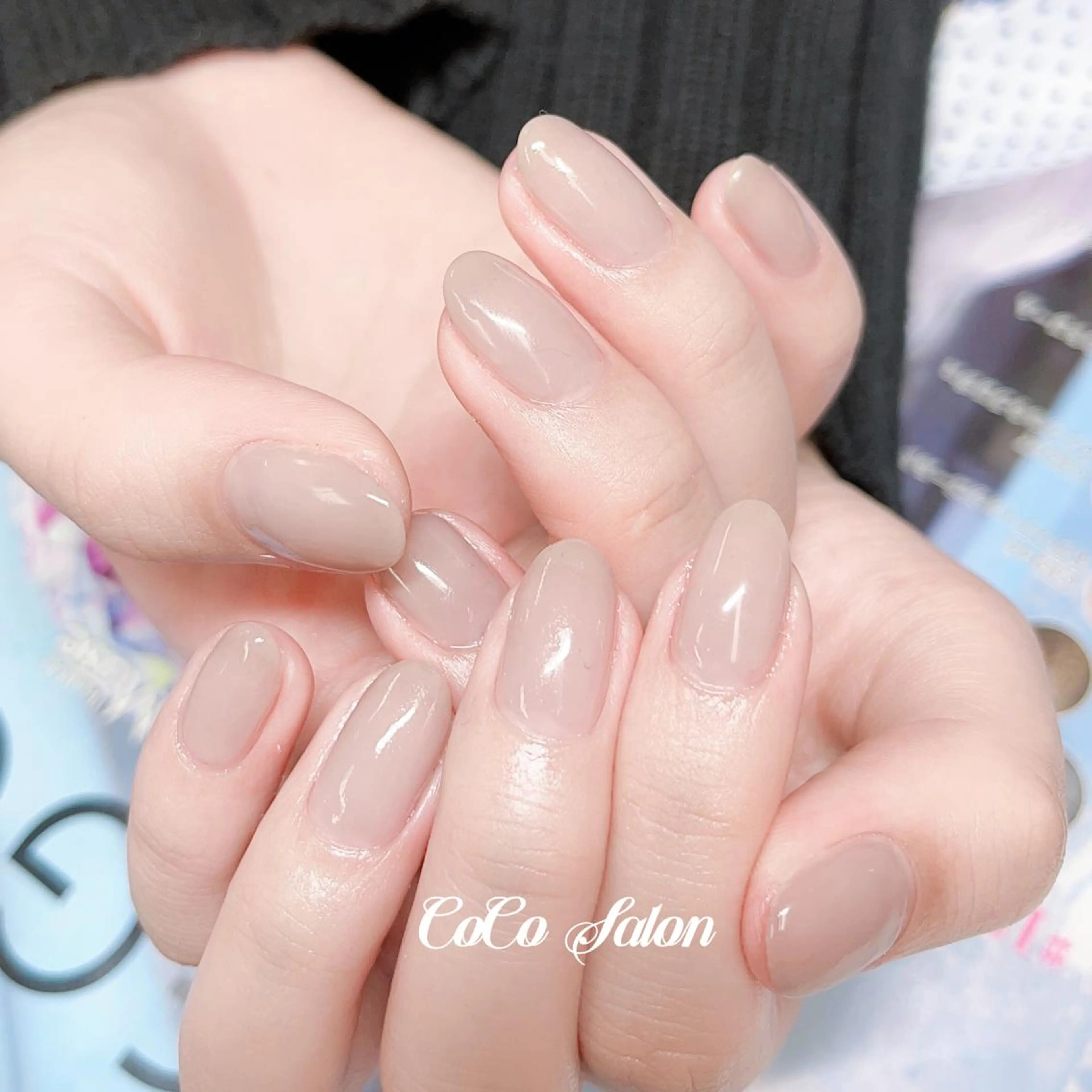 ネイル 長さ出し ジェルネイル 韓国ネイル オフィスネイル ワンカラーネイル ハンドネイル CoCoSalon ネイル/まつ毛予約のネイルデザイン